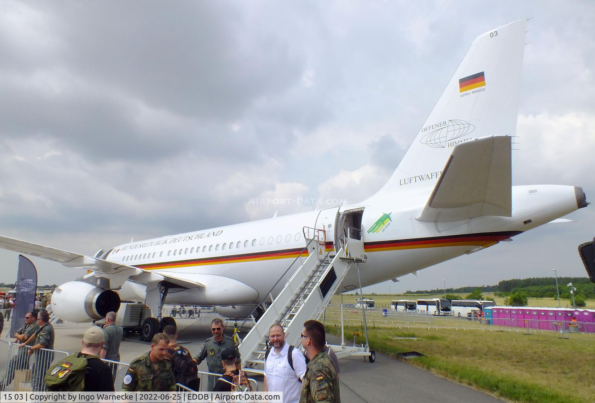 15 03, 2000 Airbus A319-133CJ C/N 1212, Airbus ACJ319 (A319-133/CJ) Open Skies / Offener Himmel conversion of the Luftwaffe Flugbereitschaft BMVg (German air force VIP-Flight) at ILA 2022, Berlin