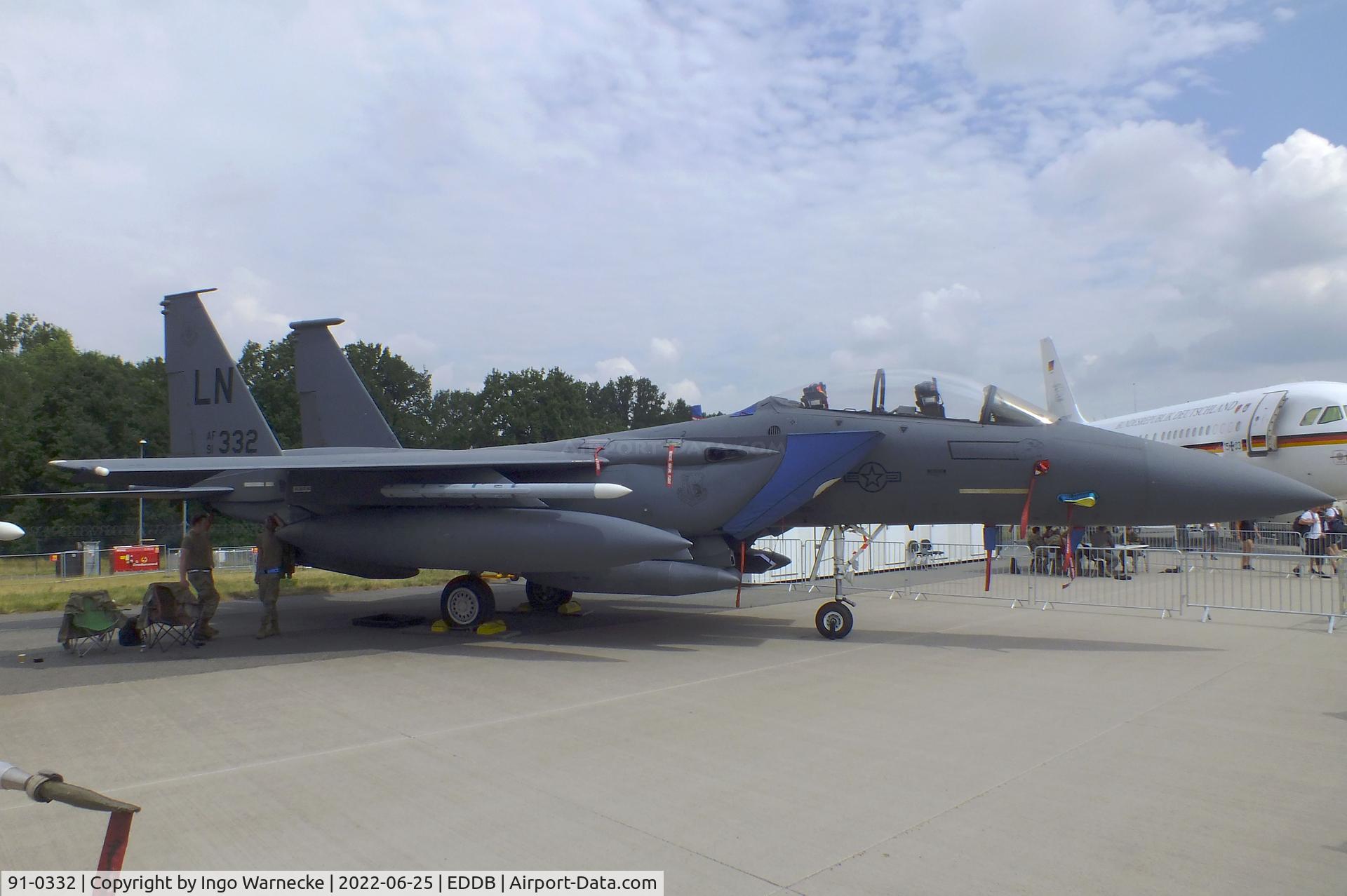 91-0332, 1991 McDonnell Douglas F-15E Strike Eagle C/N 1239/E197, McDonnell Douglas F-15E Strike Eagle of the USAF at ILA 2022, Berlin