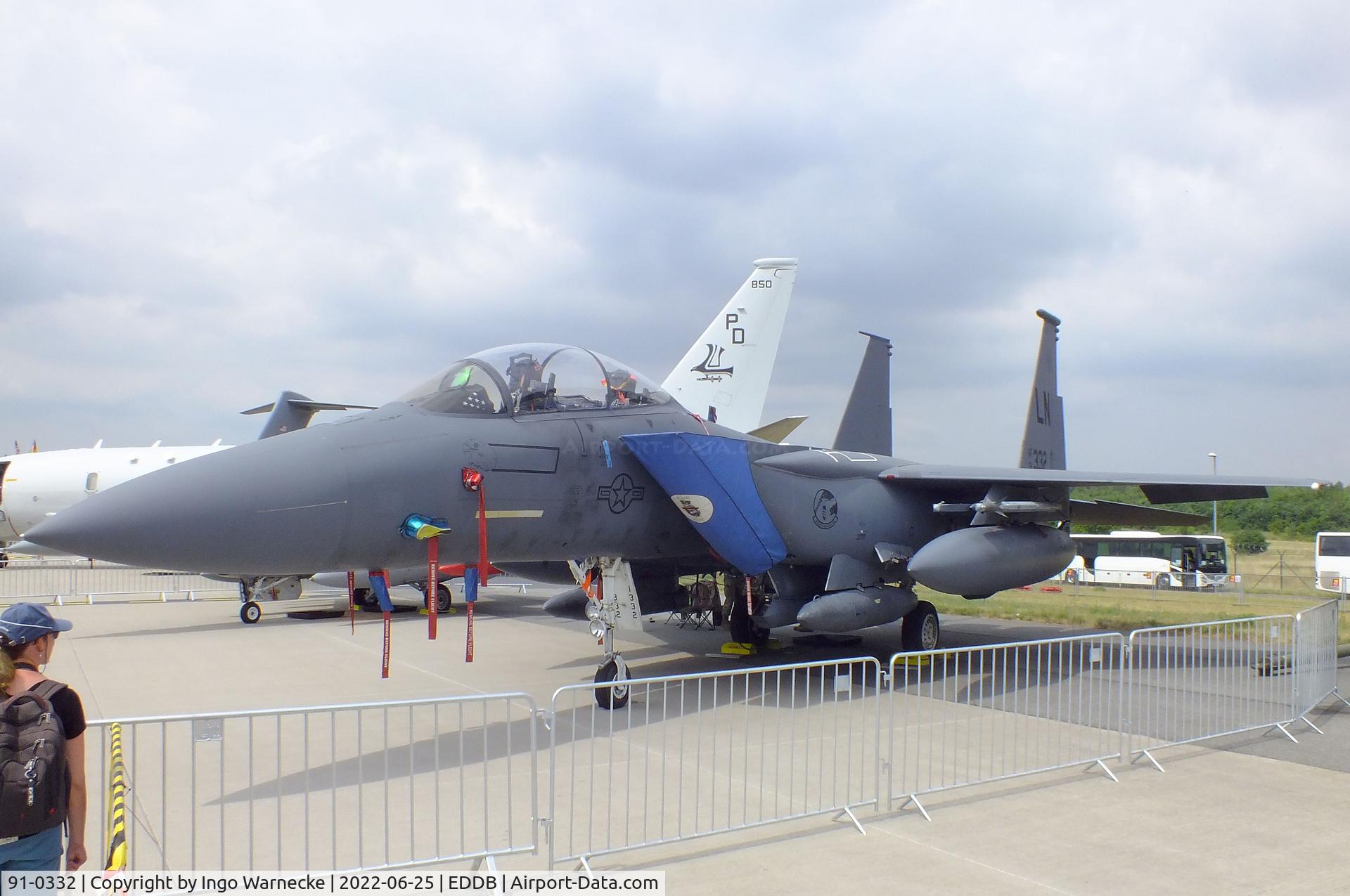 91-0332, 1991 McDonnell Douglas F-15E Strike Eagle C/N 1239/E197, McDonnell Douglas F-15E Strike Eagle of the USAF at ILA 2022, Berlin