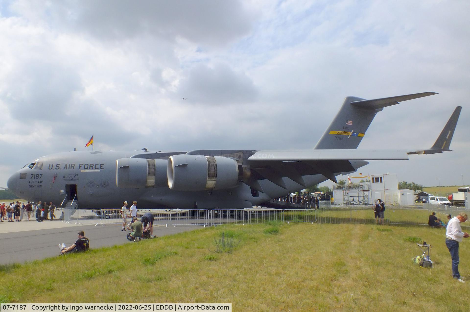 07-7187, 2007 Boeing C-17A Globemaster III C/N P-187, Boeing C-17A Globemaster III of the USAF at ILA 2022, Berlin