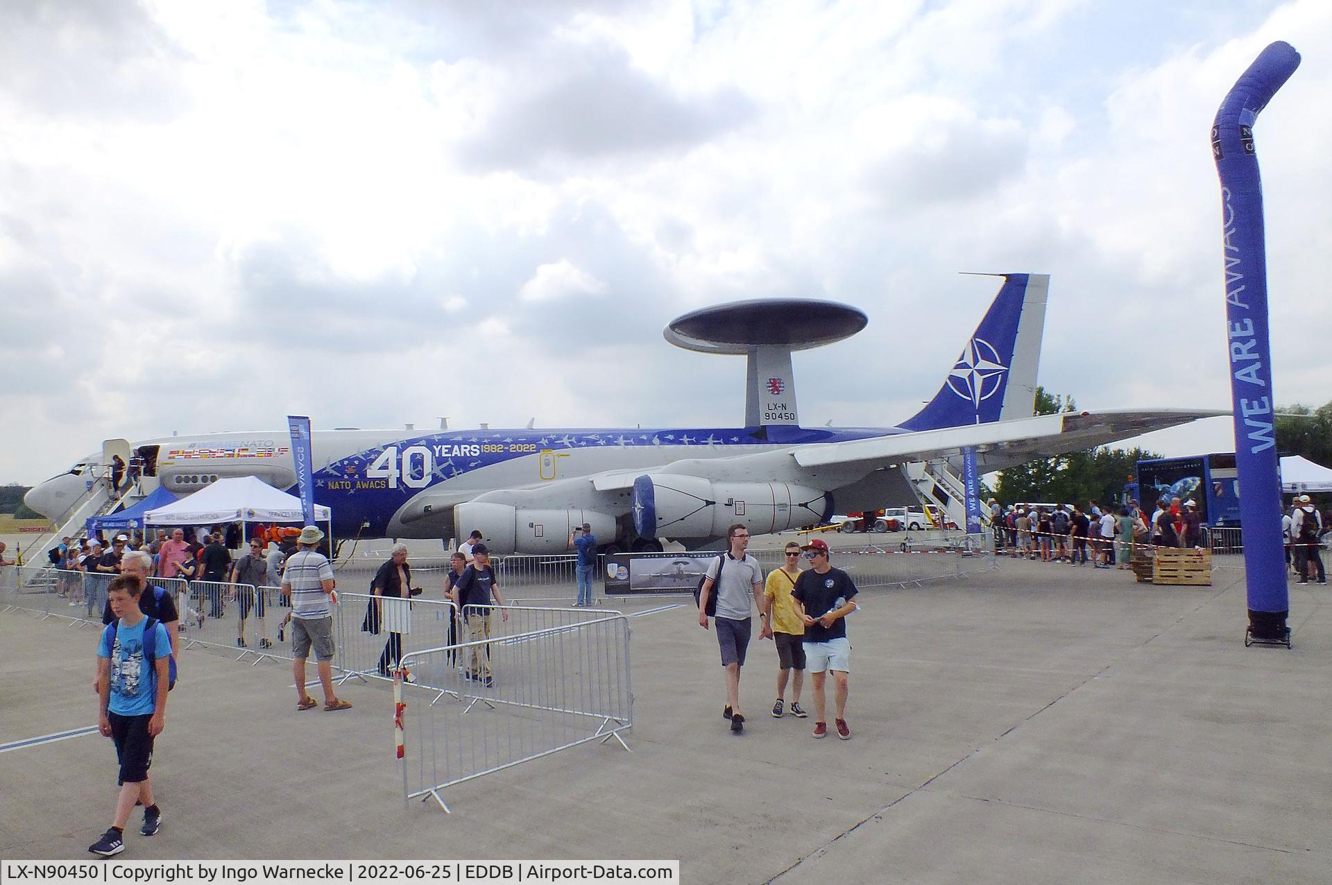 LX-N90450, 1979 Boeing E-3A Sentry C/N 22845, Boeing E-3A Sentry of the NAEW&C E-3A Component in '40 years NATO AWACS' special colours at ILA 2022, Berlin