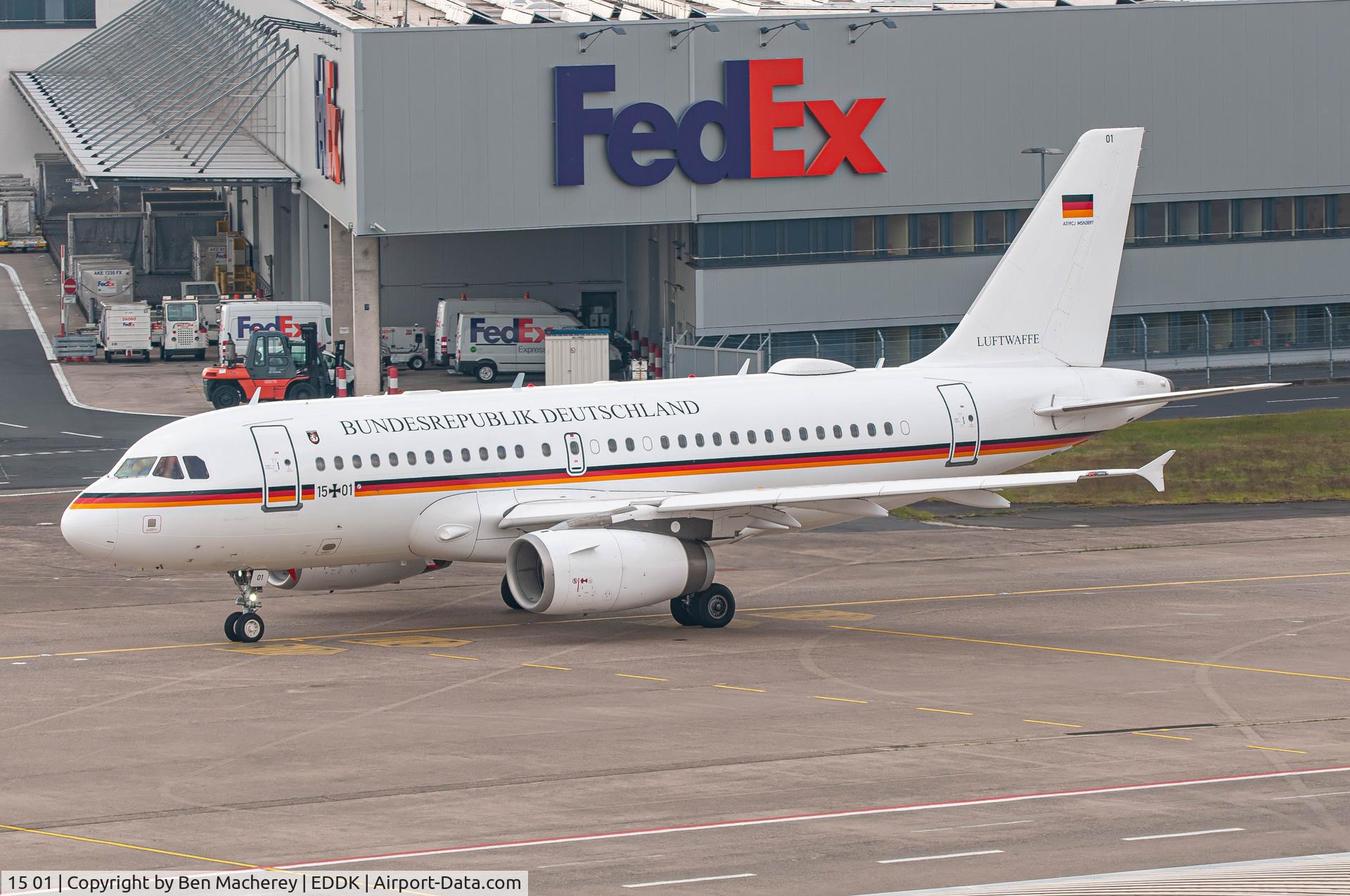 15 01, 2009 Airbus ACJ319 (A319-133/CJ) C/N 3897, Caught that German Air Force A319 at Cologne Airport