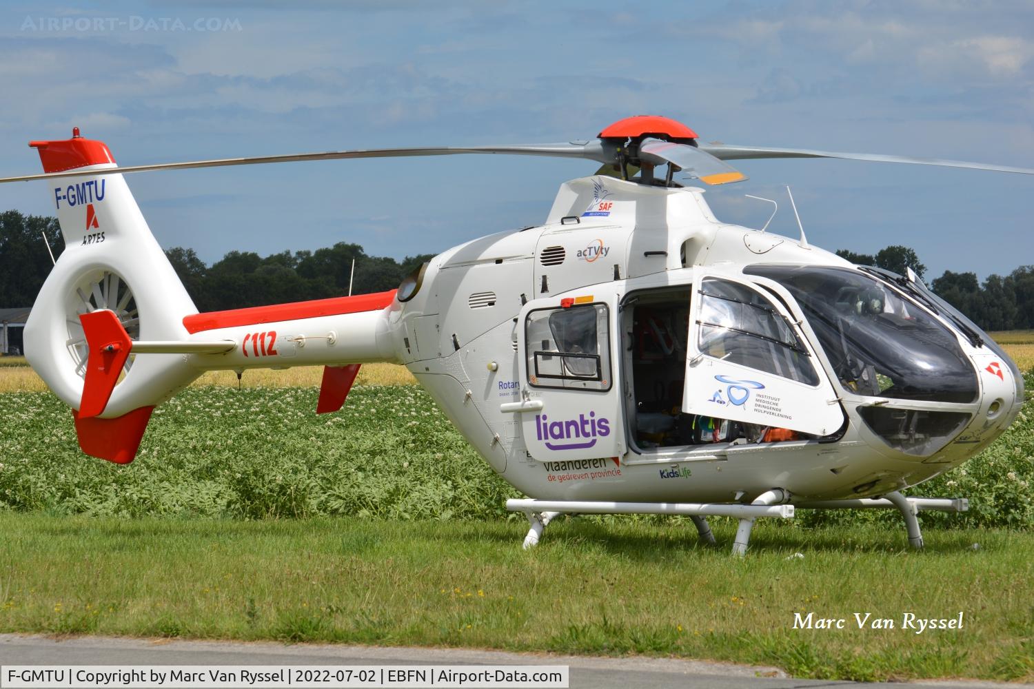 F-GMTU, 1998 Eurocopter EC-135T-1 C/N 0042, MUG-heli  AZ Brugge at Koksijde.