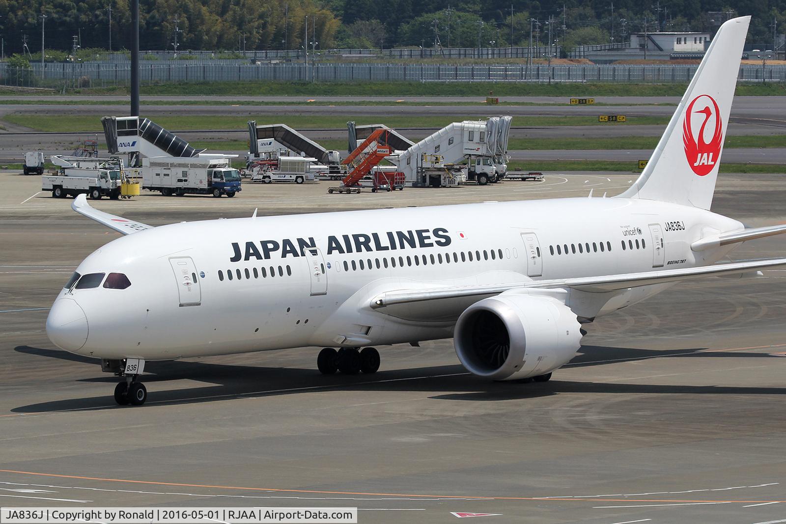 JA836J, 2014 Boeing 787-8 Dreamliner Dreamliner C/N 38135, at nrt