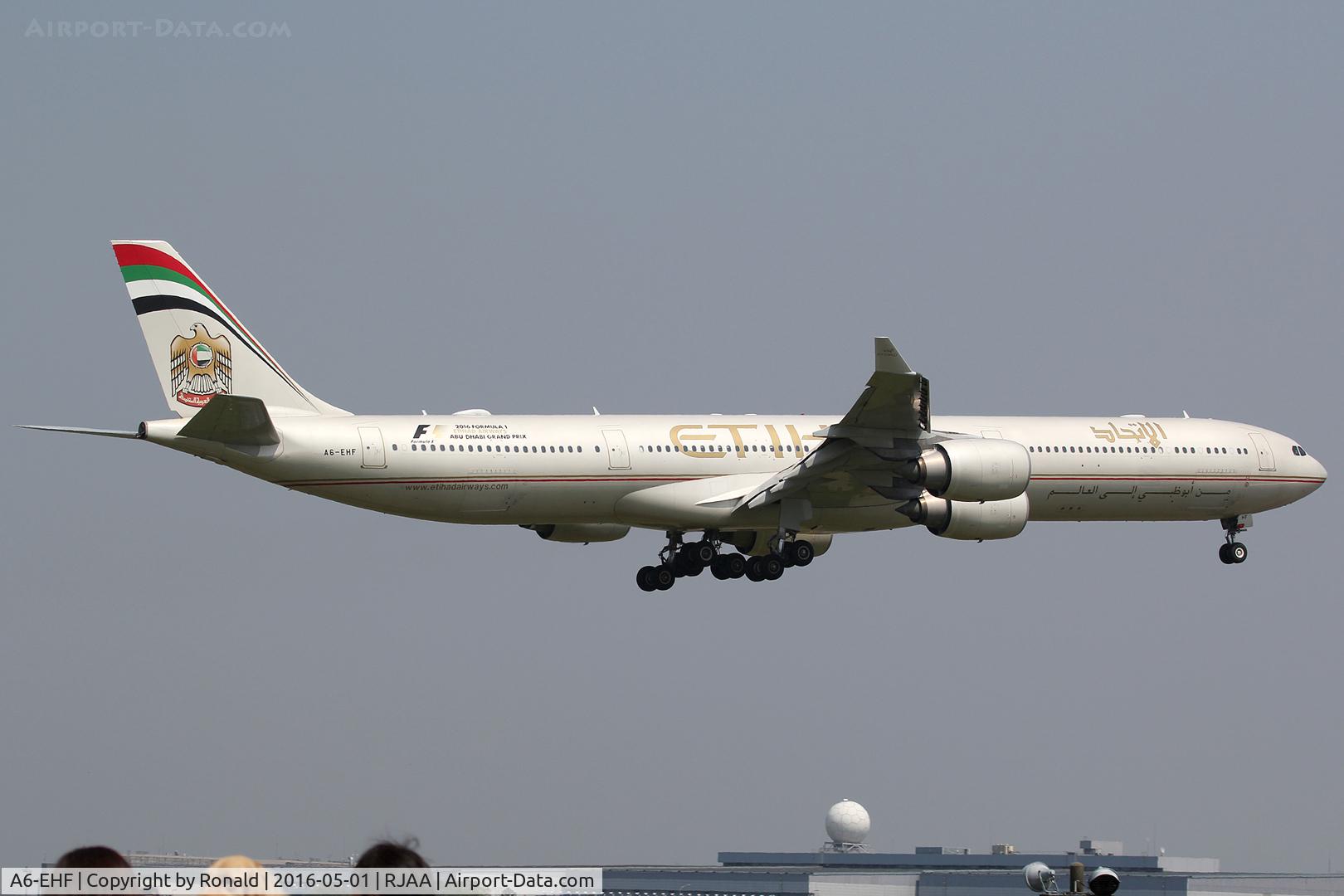 A6-EHF, 2007 Airbus A340-642X C/N 837, at nrt