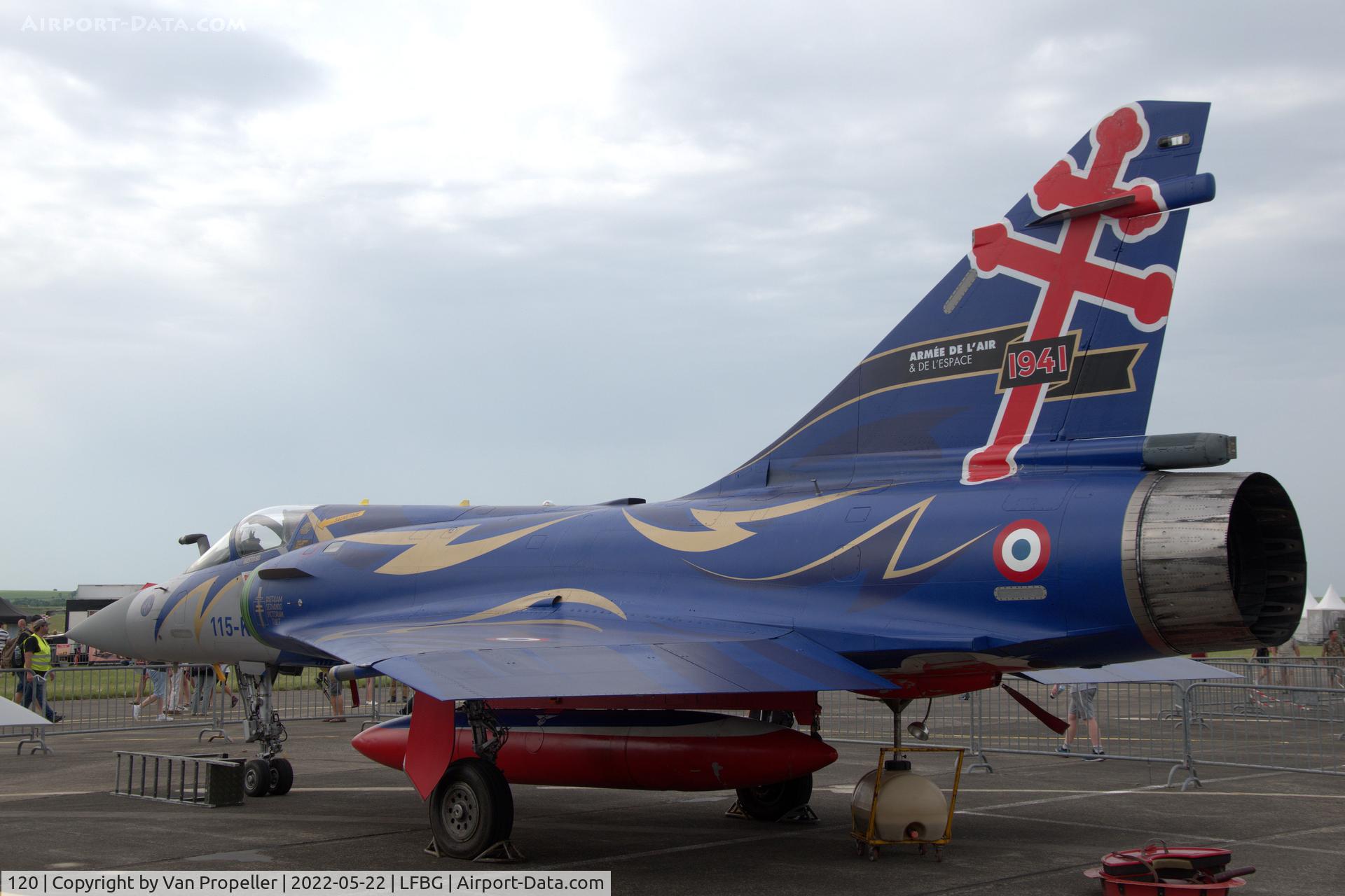 120, Dassault Mirage 2000C C/N 396, Dassault Mirage 2000C fighter of the French Air Force at BA709 Cognac - Châteaubernard Air base, France, 22 may 2022