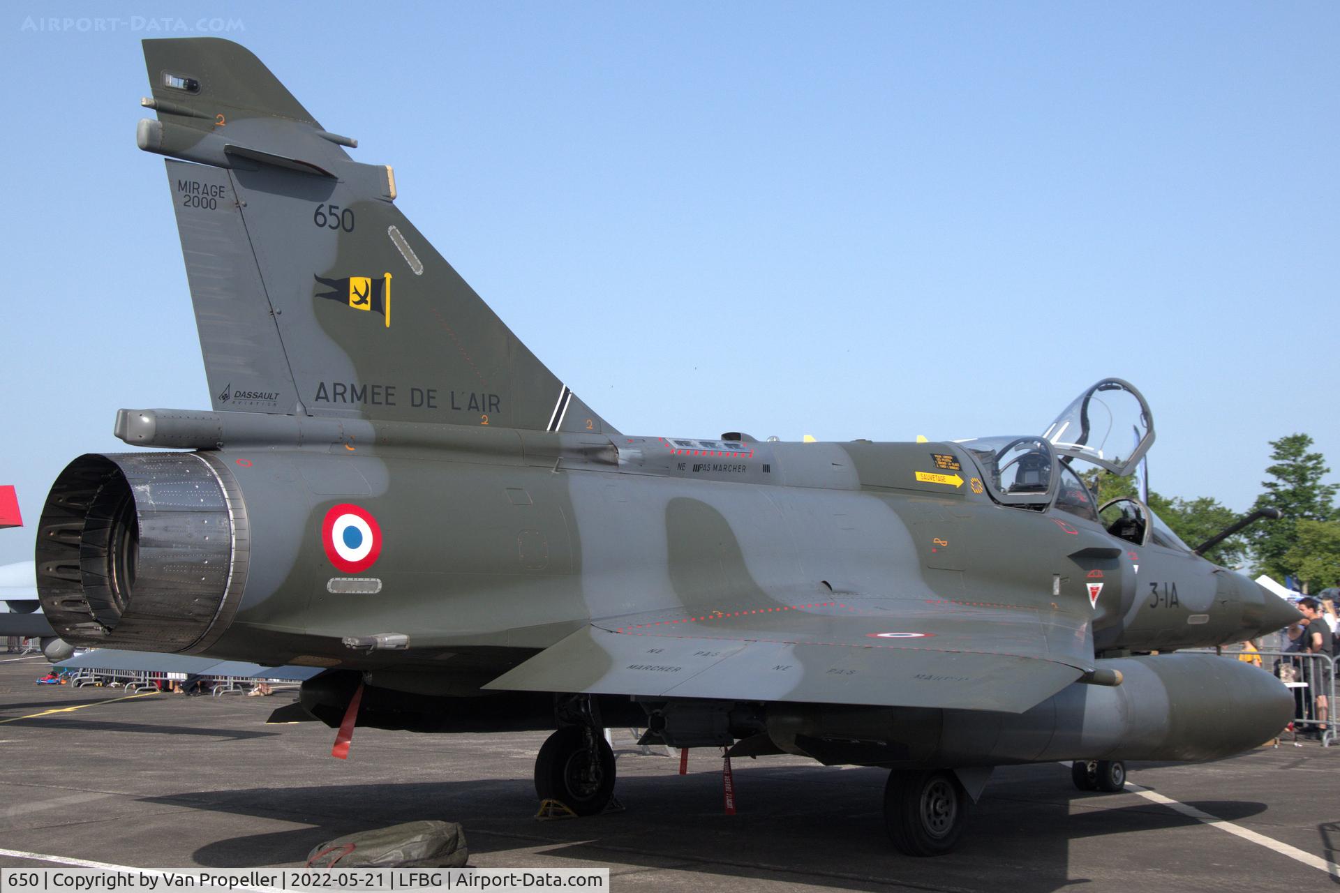 650, Dassault Mirage 2000D C/N 467, Dassault Mirage 2000D fighter of the French Air Force at BA709 Cognac - Châteaubernard Air Base, France, 21 may 2022
