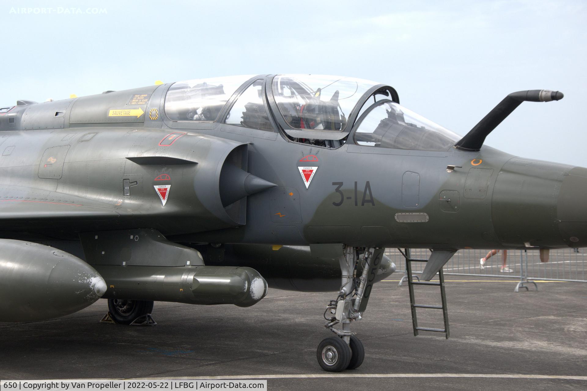 650, Dassault Mirage 2000D C/N 467, Dassault Mirage 2000D fighter of the French Air Force at BA709 Cognac - Châteaubernard Air Base, France, 22 may 2022
