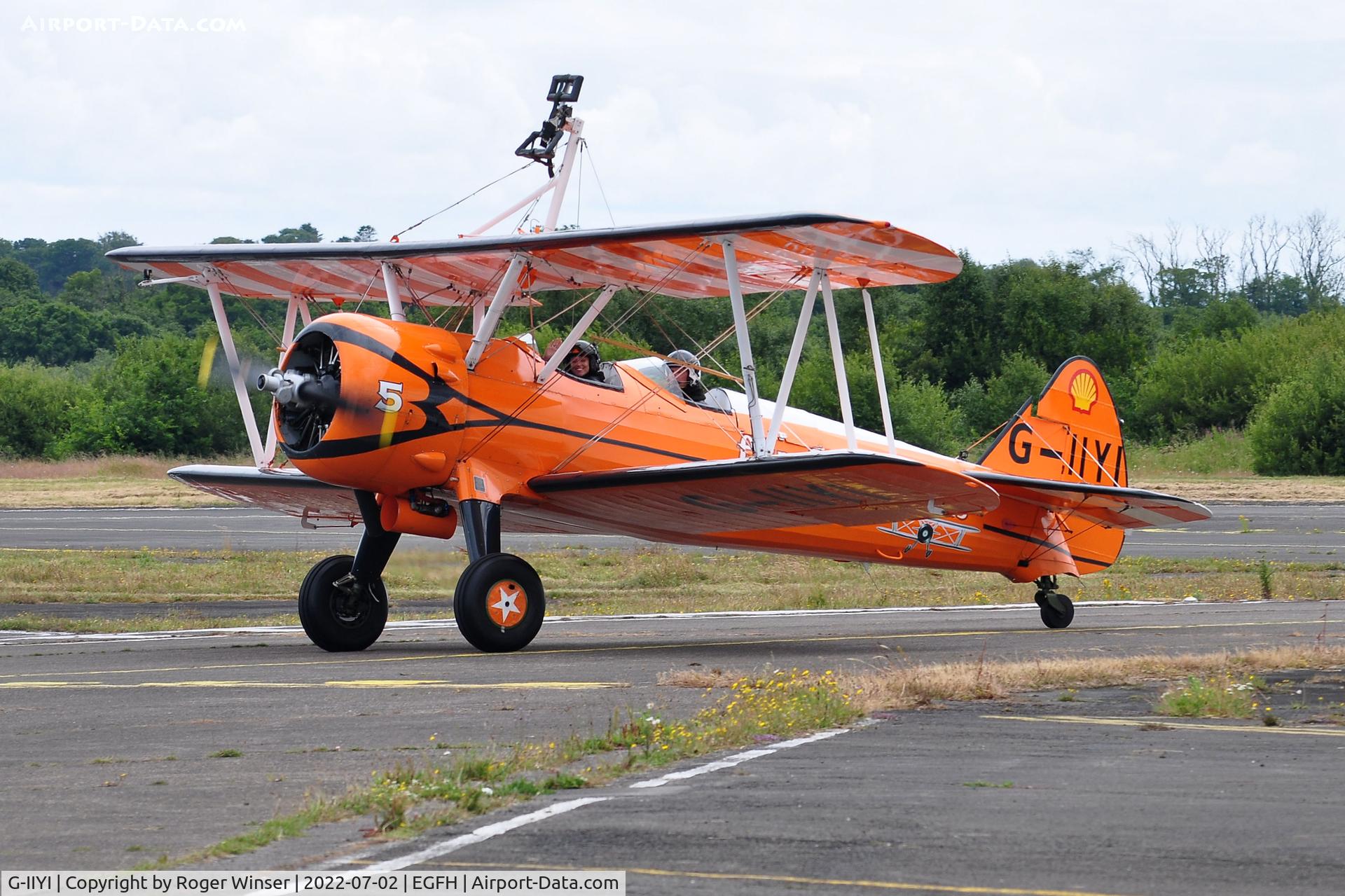 G-IIYI, 1943 Boeing A75N1 (PT17) C/N 75-4645, Flown by the AeroSuprBatics Wingwalkers.