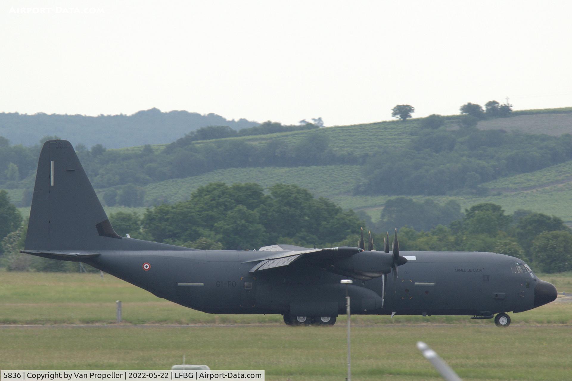 5836, 2017 Lockheed Martin C-130J-30 Hercules C/N 382-5836, Lockheed C-130J-30 Hercules of the French Air Force landing at BA709 Cognac - Châteaubernard Air Base, France, 22 may 2022