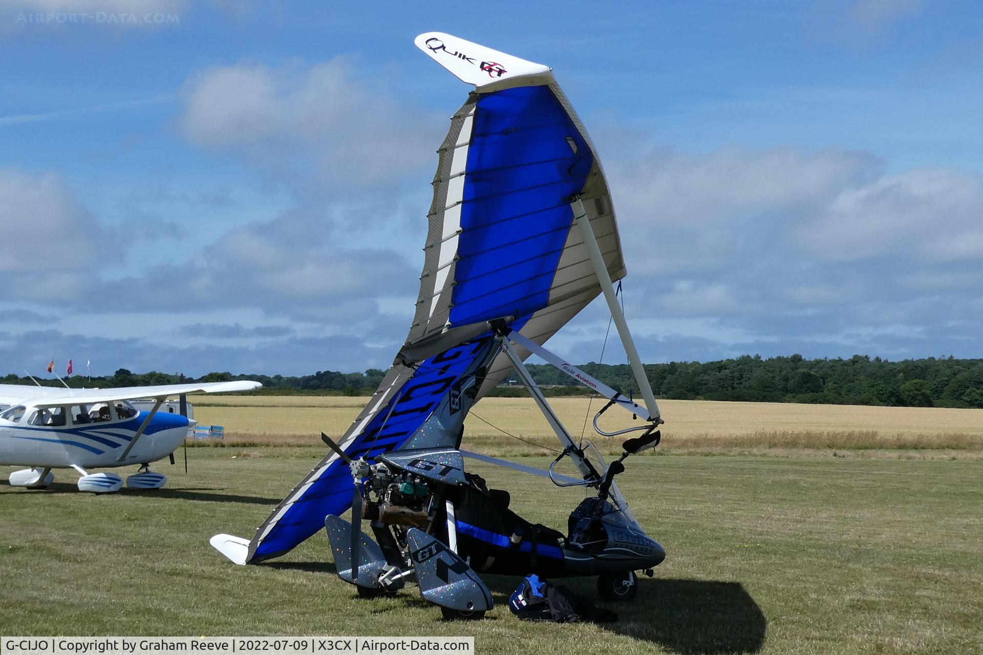 G-CIJO, 2014 P&M Aviation Quik GTR C/N 8702, Parked at Northrepps.