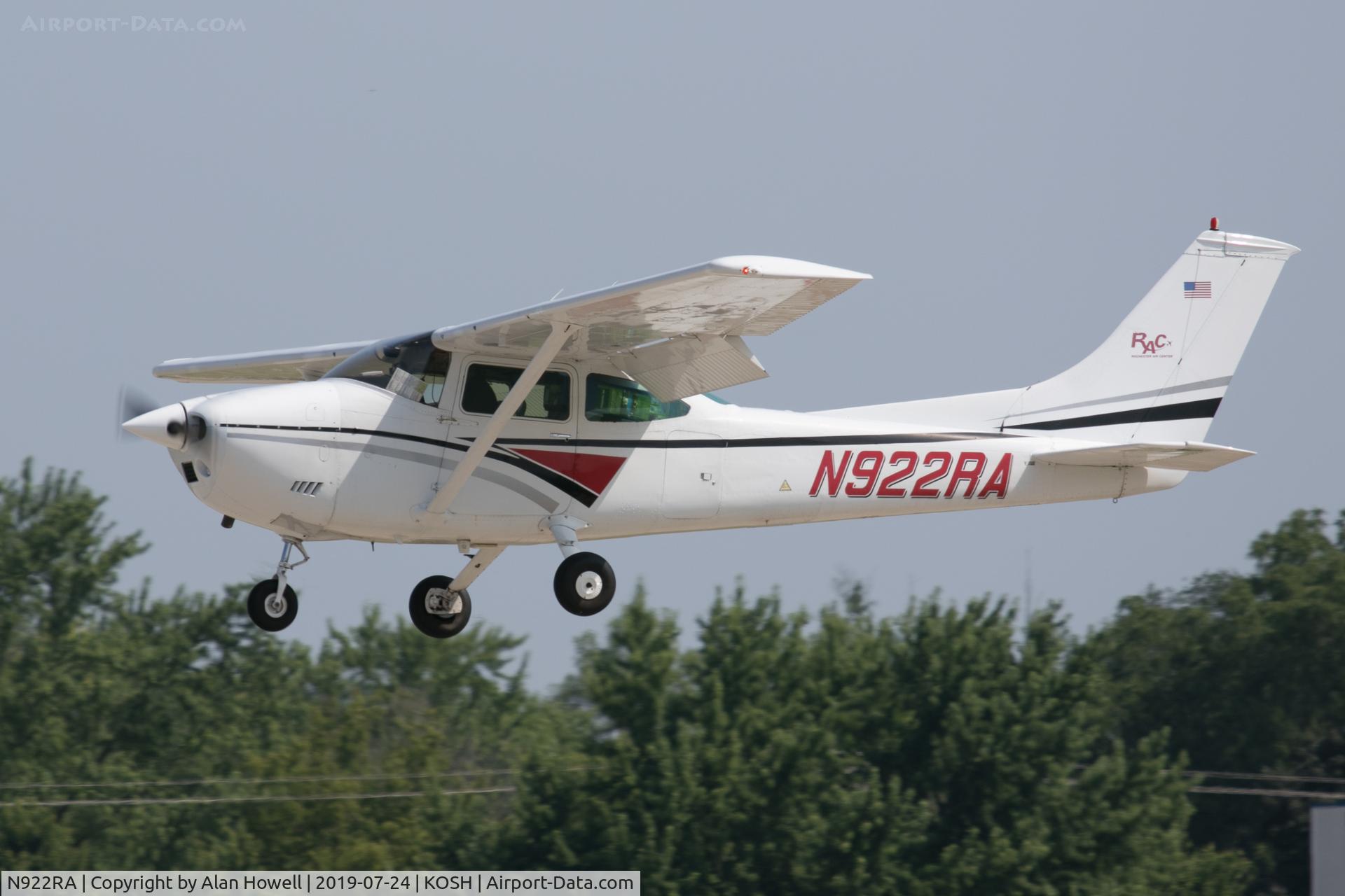 N922RA, 1973 Cessna 182P Skylane C/N 18262609, Arriving at AirVenture 2019