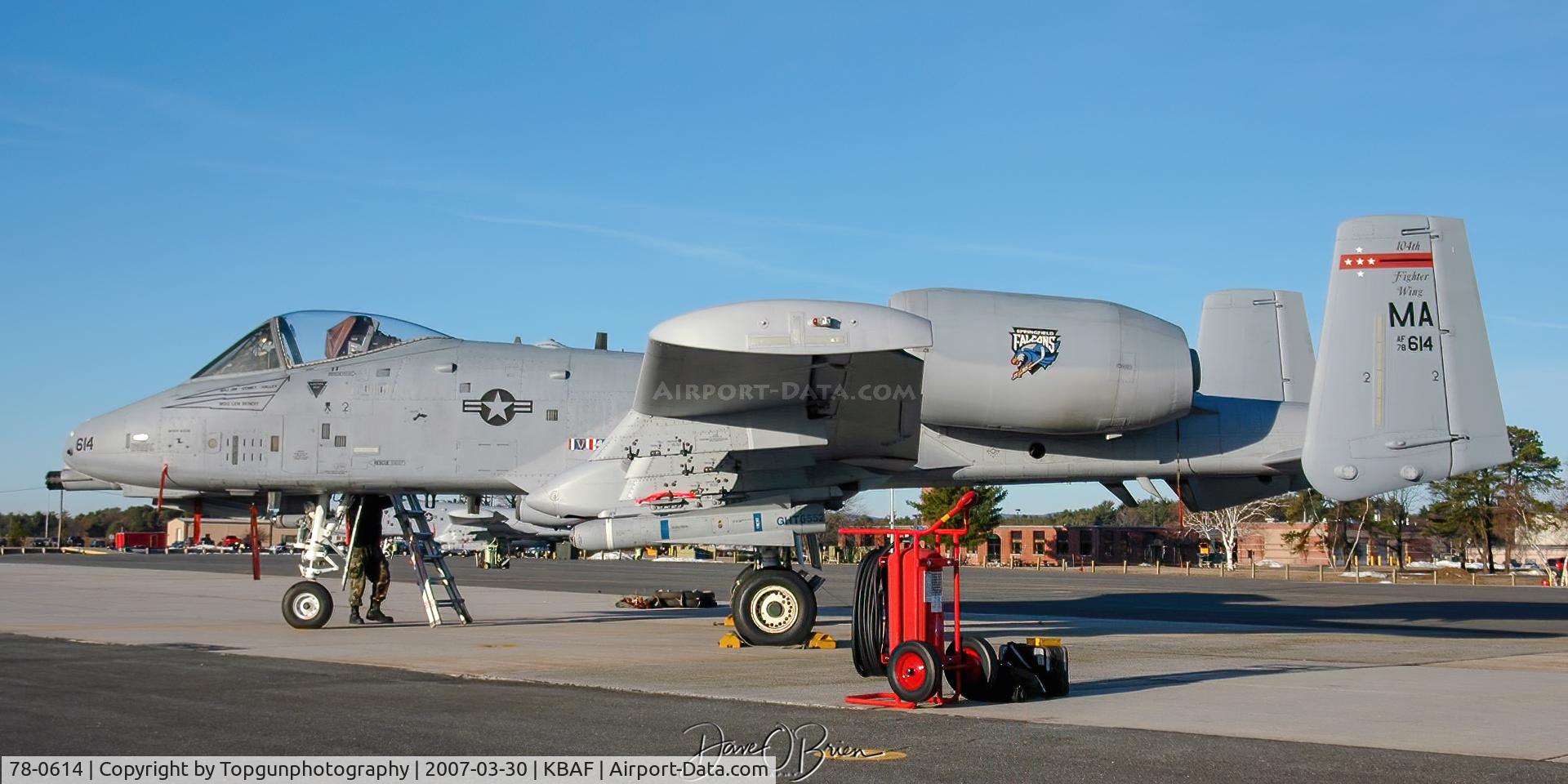 78-0614, 1978 Fairchild Republic A-10C Thunderbolt II C/N A10-0234, Displaying the AHL Springfield Falcons hockey logo