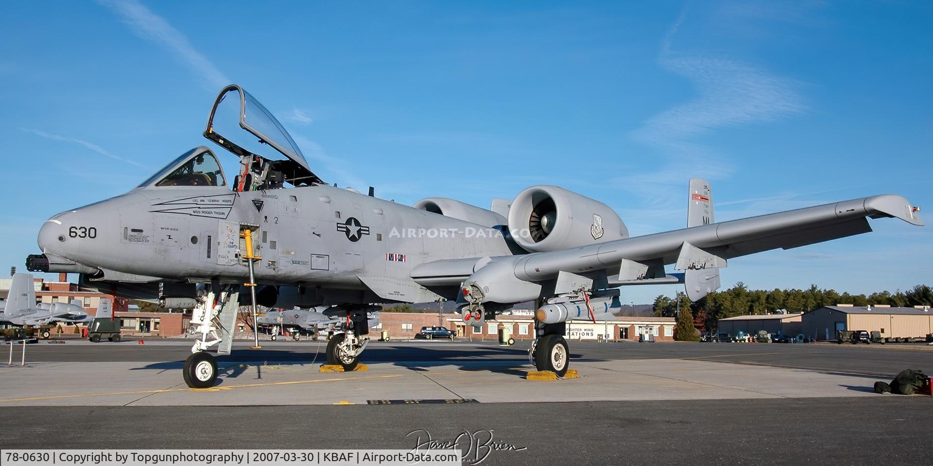 78-0630, 1978 Fairchild Republic A-10A Thunderbolt II C/N A10-0250, prepping for preflight