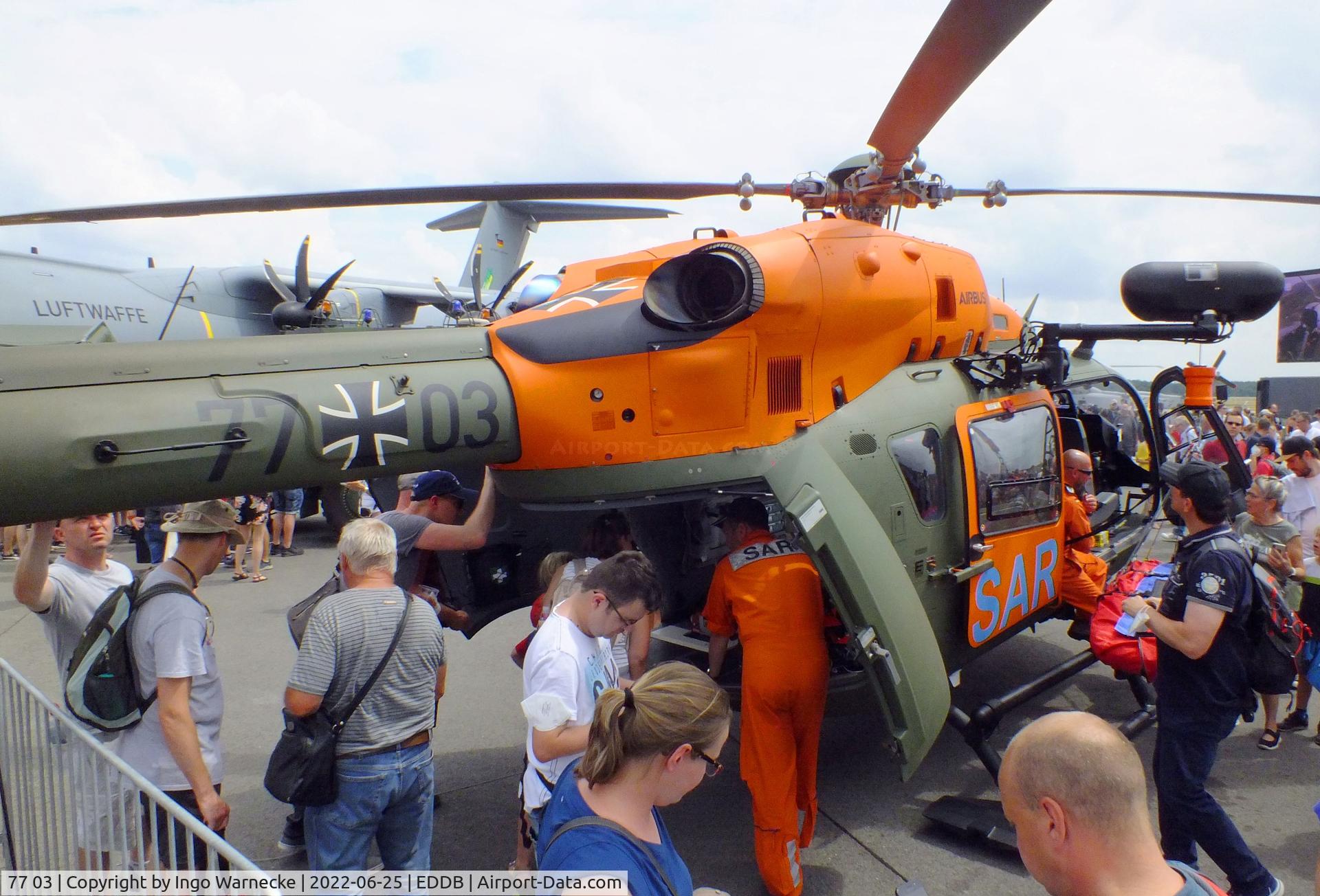 77 03, 2022 Airbus Helicopters H-145M C/N 20308, Airbus Helicopters H145M of Heeresflieger (German army aviation) at the ILA 2022, Berlin