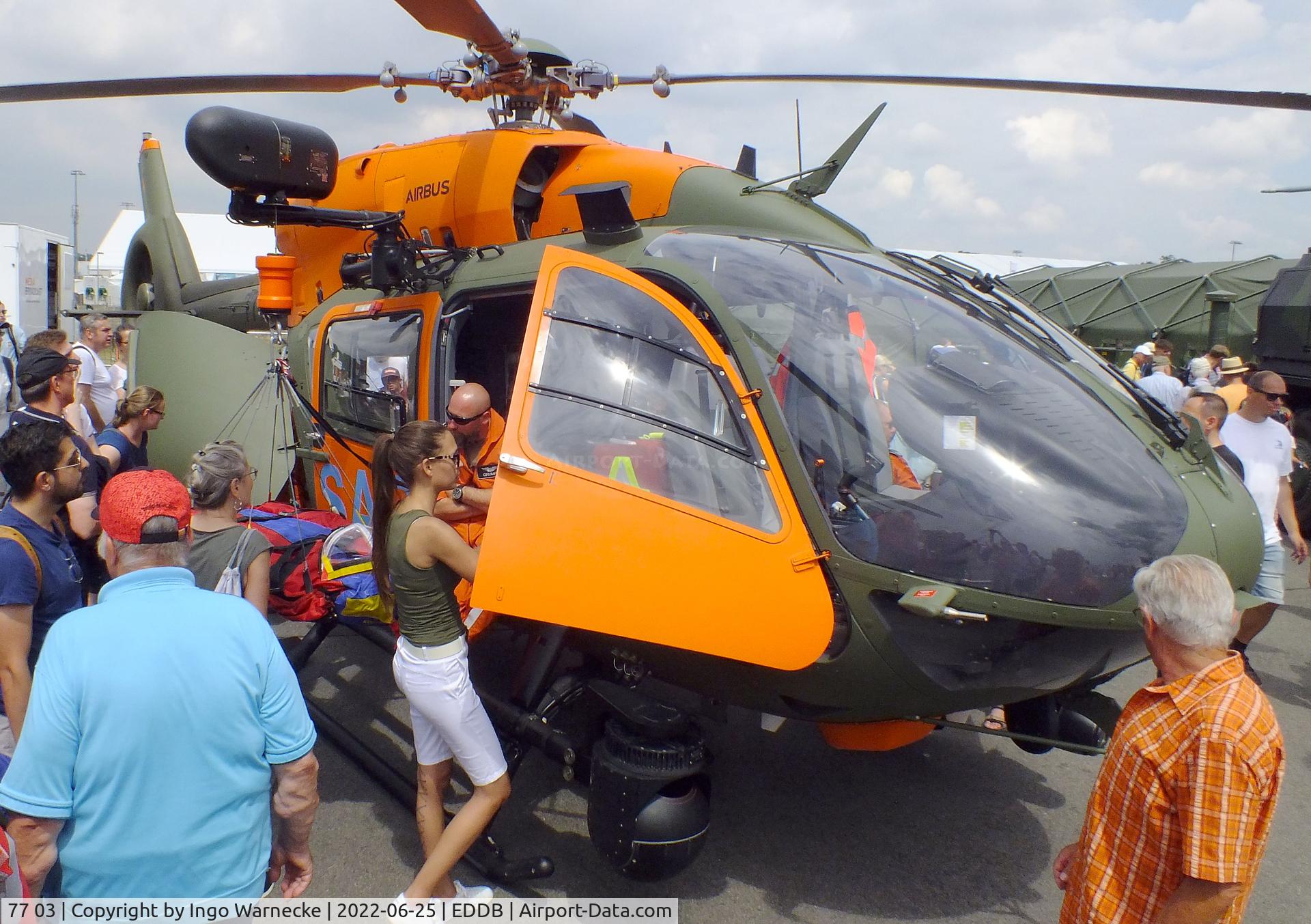 77 03, 2022 Airbus Helicopters H-145M C/N 20308, Airbus Helicopters H145M of Heeresflieger (German army aviation) at the ILA 2022, Berlin