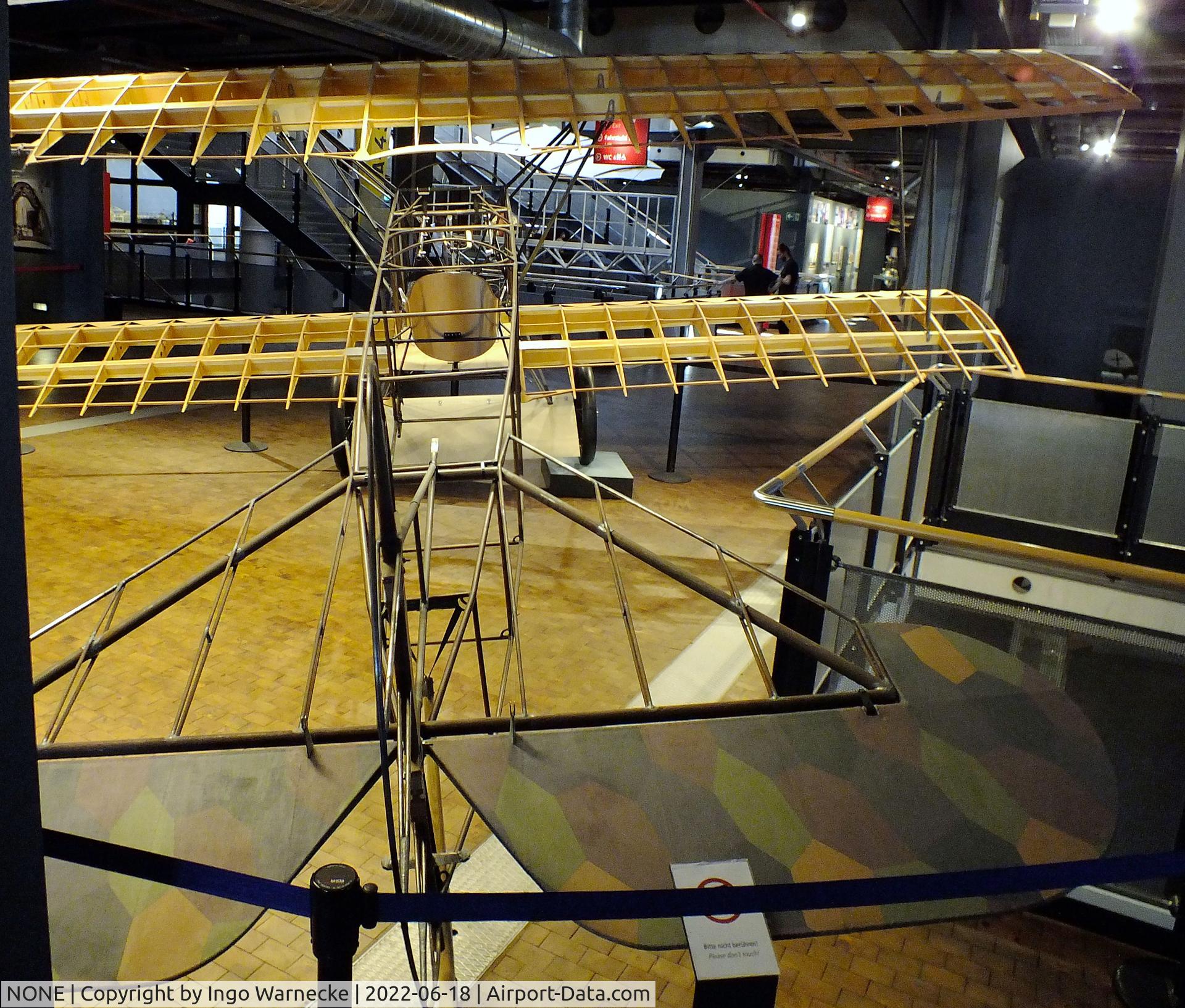 NONE, Fokker D VII replica C/N 001, Fokker D VII structural reconstruction (minus engine, cockpit instruments, outer skin and controls) at the Deutsches-Technikmuseum (DTM), Berlin