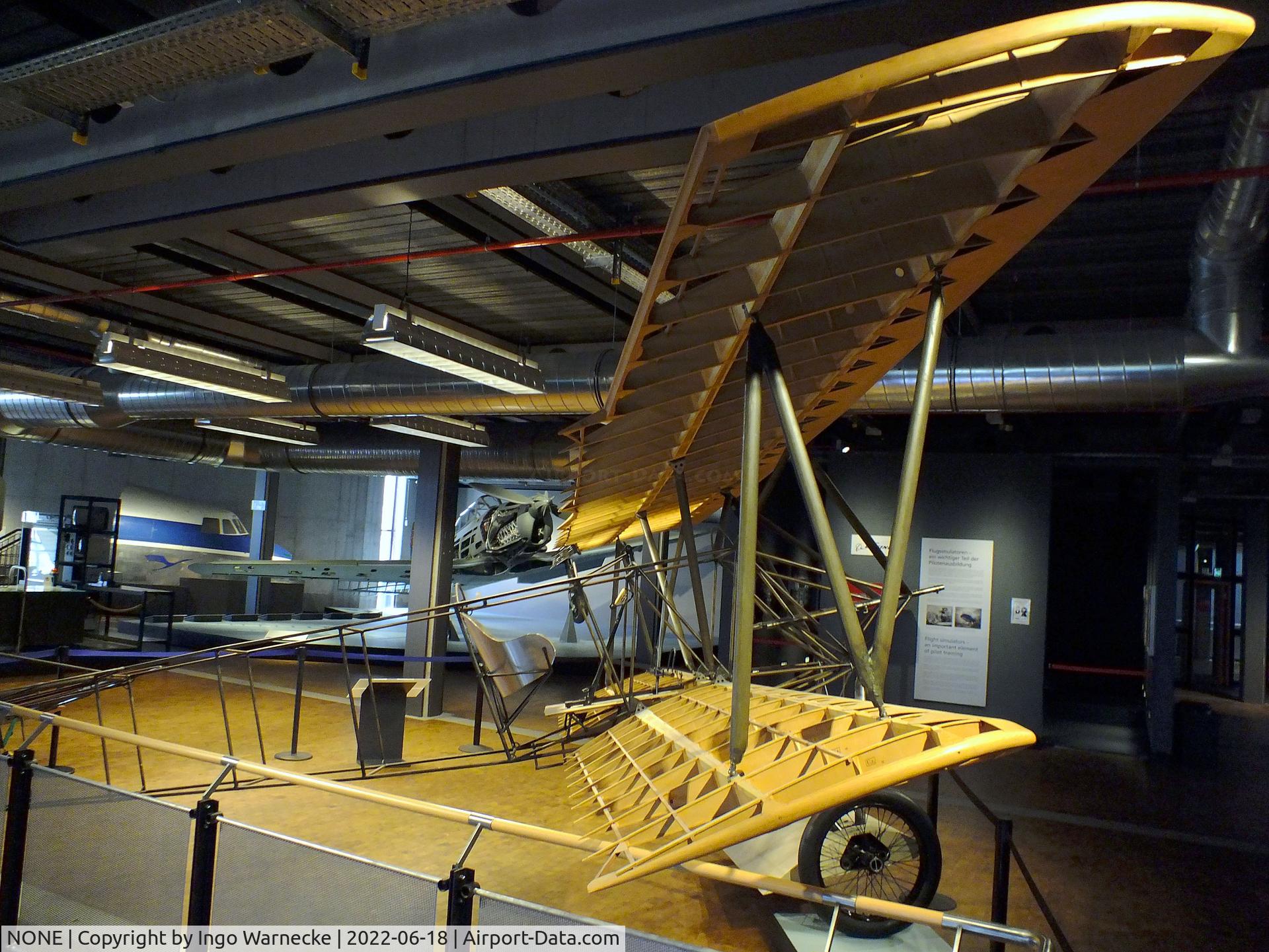 NONE, Fokker D VII replica C/N 001, Fokker D VII structural reconstruction (minus engine, cockpit instruments, outer skin and controls) at the Deutsches-Technikmuseum (DTM), Berlin