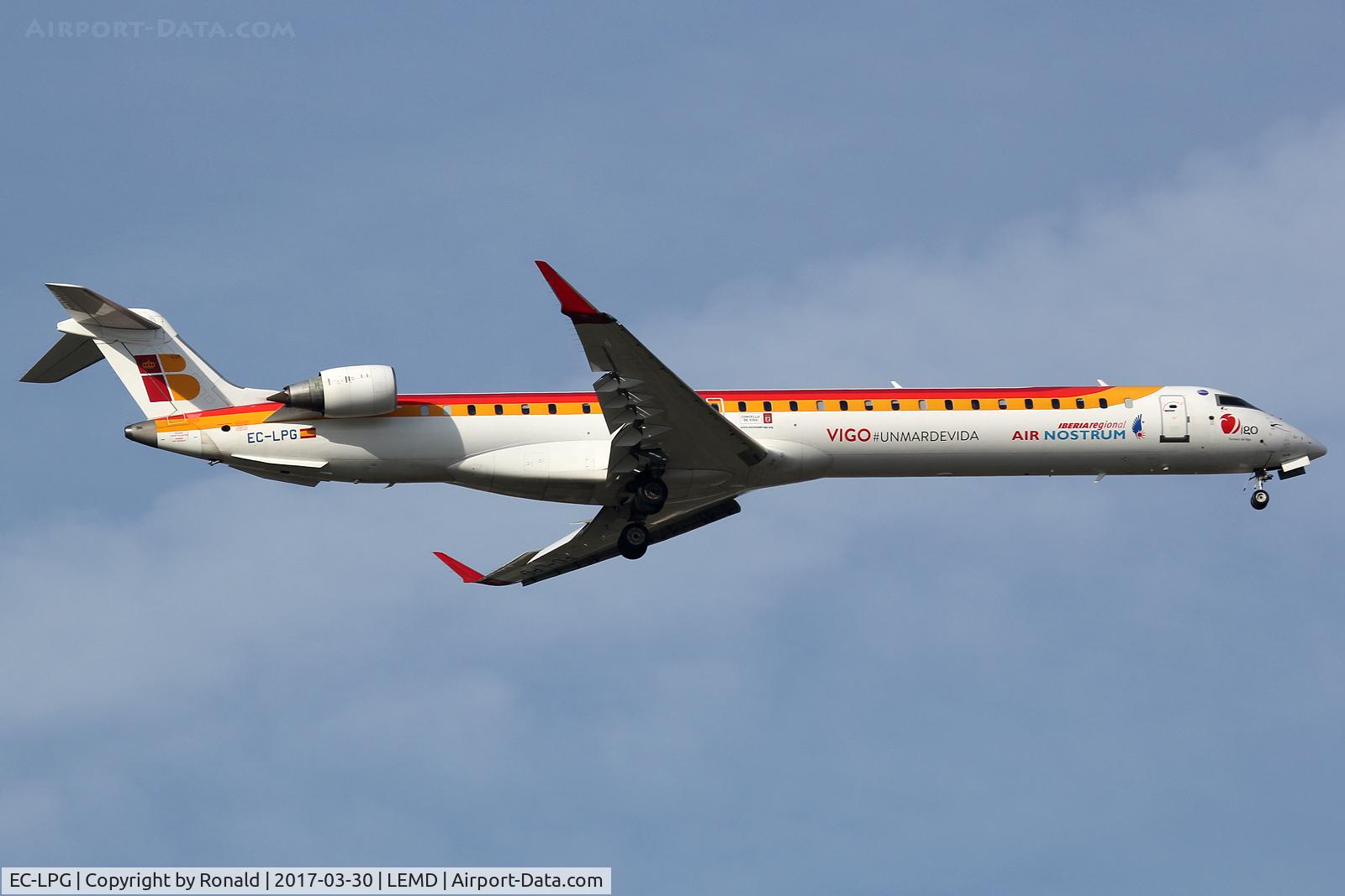 EC-LPG, 2011 Bombardier CRJ-1000ER NG (CL-600-2E25) C/N 19021, at mad