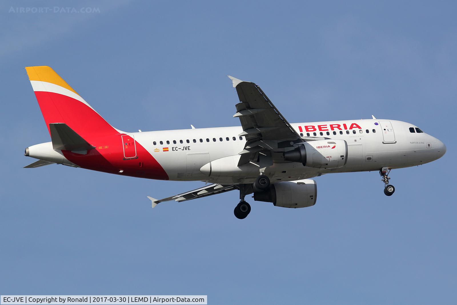 EC-JVE, 2006 Airbus A319-111 C/N 2843, at mad
