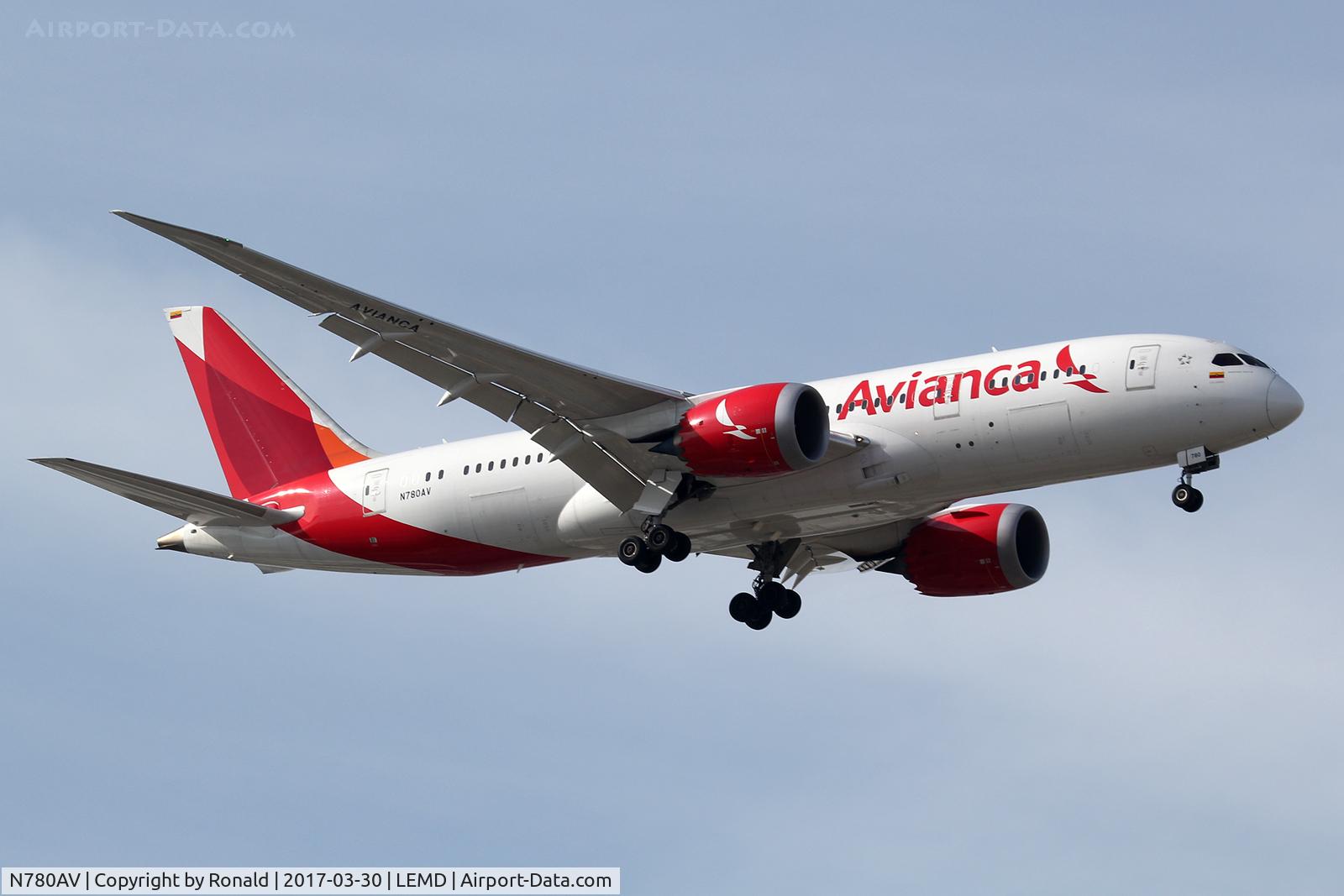 N780AV, 2014 Boeing 787-8 Dreamliner Dreamliner C/N 37502, at mad