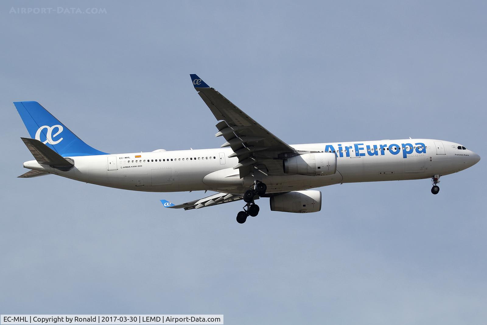 EC-MHL, 2014 Airbus A330-343 C/N 1574, at mad