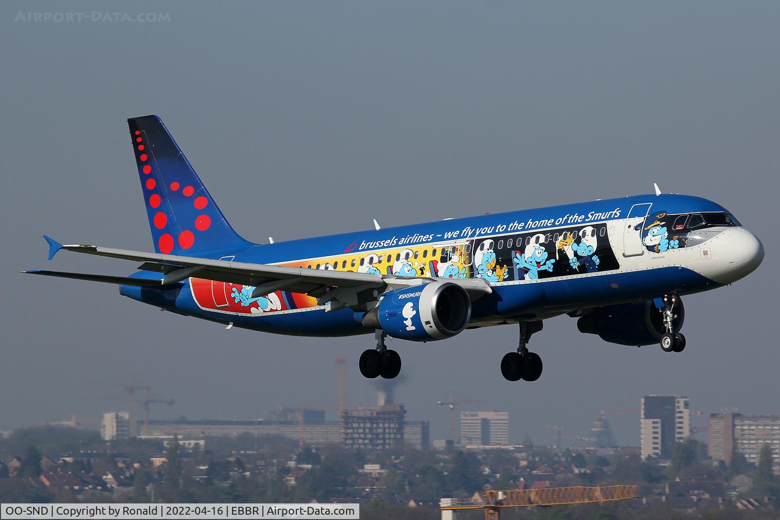 OO-SND, 2002 Airbus A320-214 C/N 1838, at bru