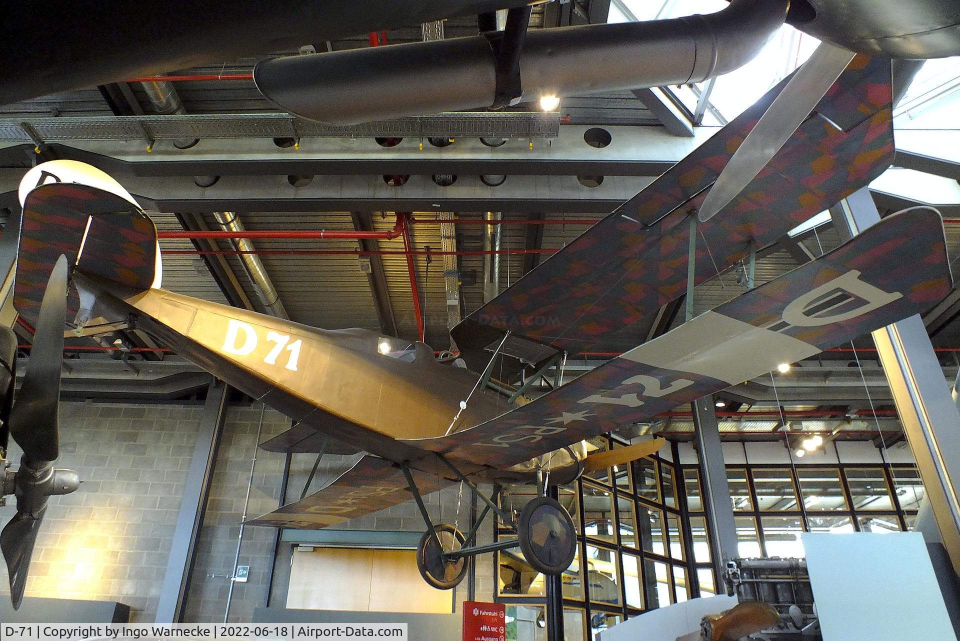 D-71, Halberstadt CL.IV C/N 1447, Halberstadt CL IV (converted to carry 2 passengers) at the Deutsches-Technikmuseum (DTM), Berlin