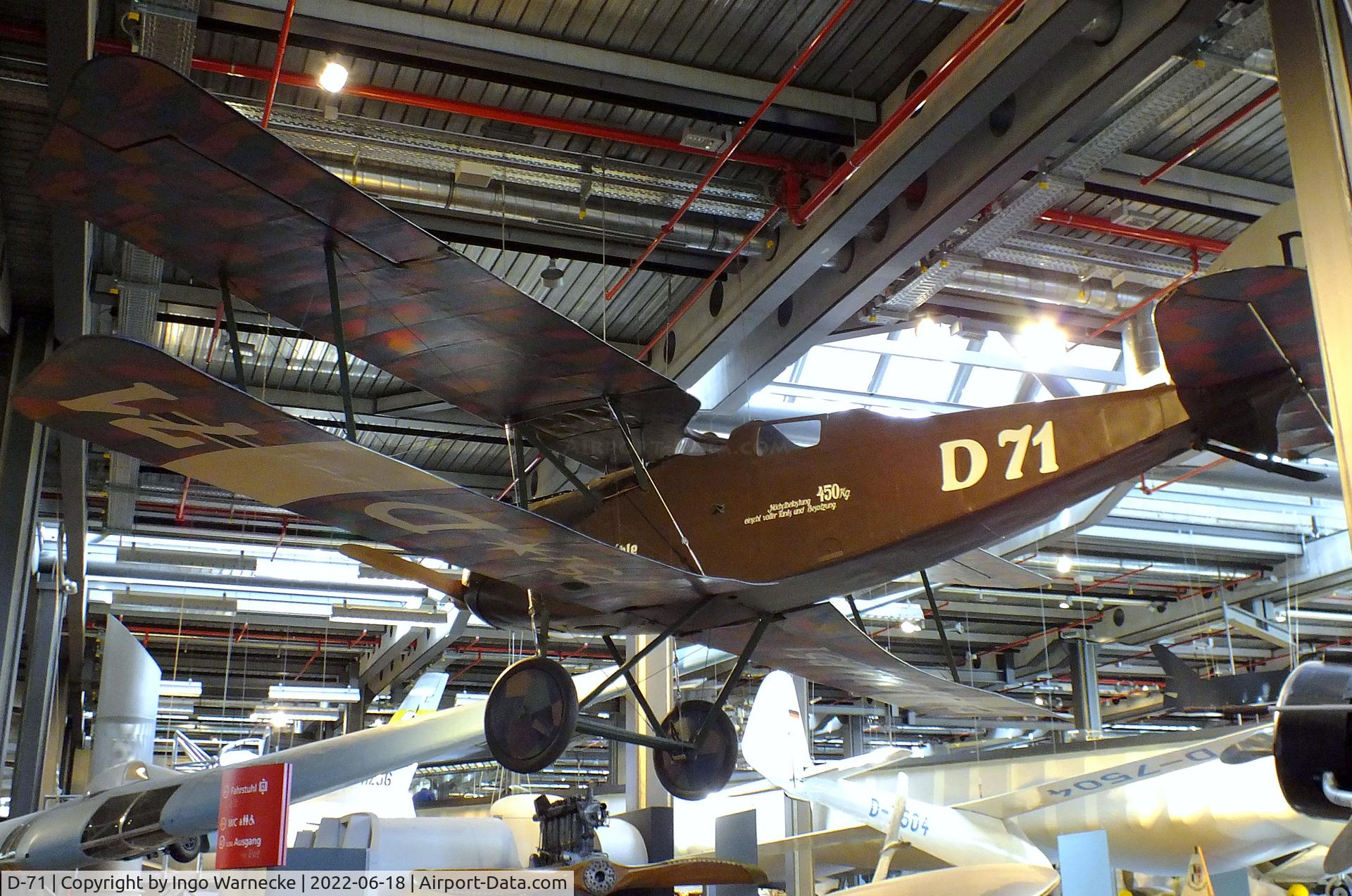 D-71, Halberstadt CL.IV C/N 1447, Halberstadt CL IV (converted to carry 2 passengers) at the Deutsches-Technikmuseum (DTM), Berlin