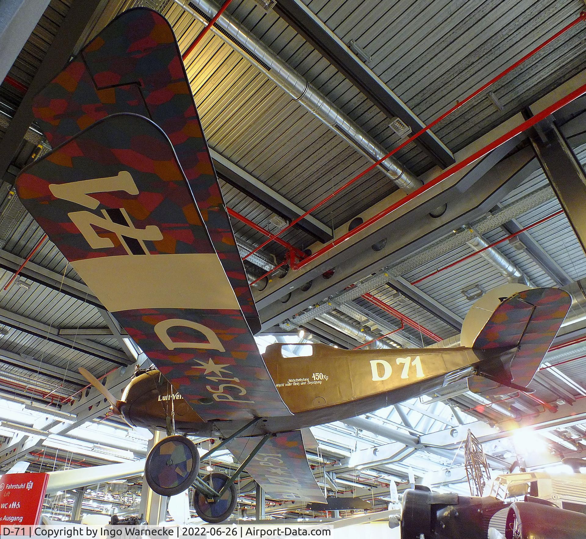 D-71, Halberstadt CL.IV C/N 1447, Halberstadt CL IV (converted to carry 2 passengers) at the Deutsches-Technikmuseum (DTM), Berlin