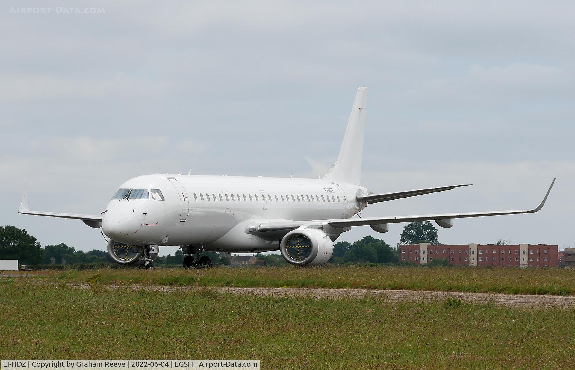 EI-HDZ, 2012 Embraer 190LR (ERJ-190-100LR) C/N 19000547, Parked at Norwich.