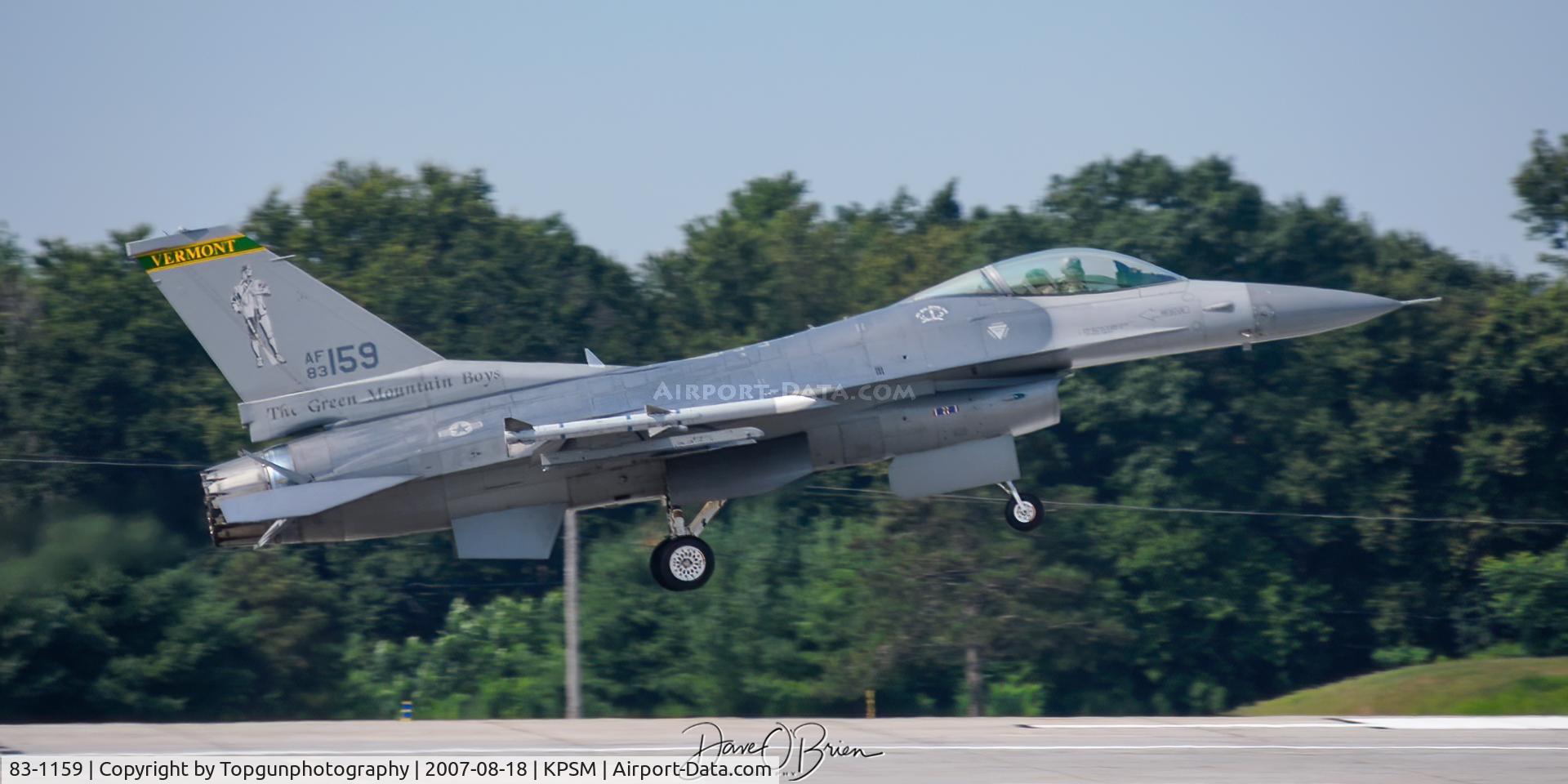 83-1159, 1983 General Dynamics F-16C Fighting Falcon C/N 5C-42, 2007 Pease static arrival