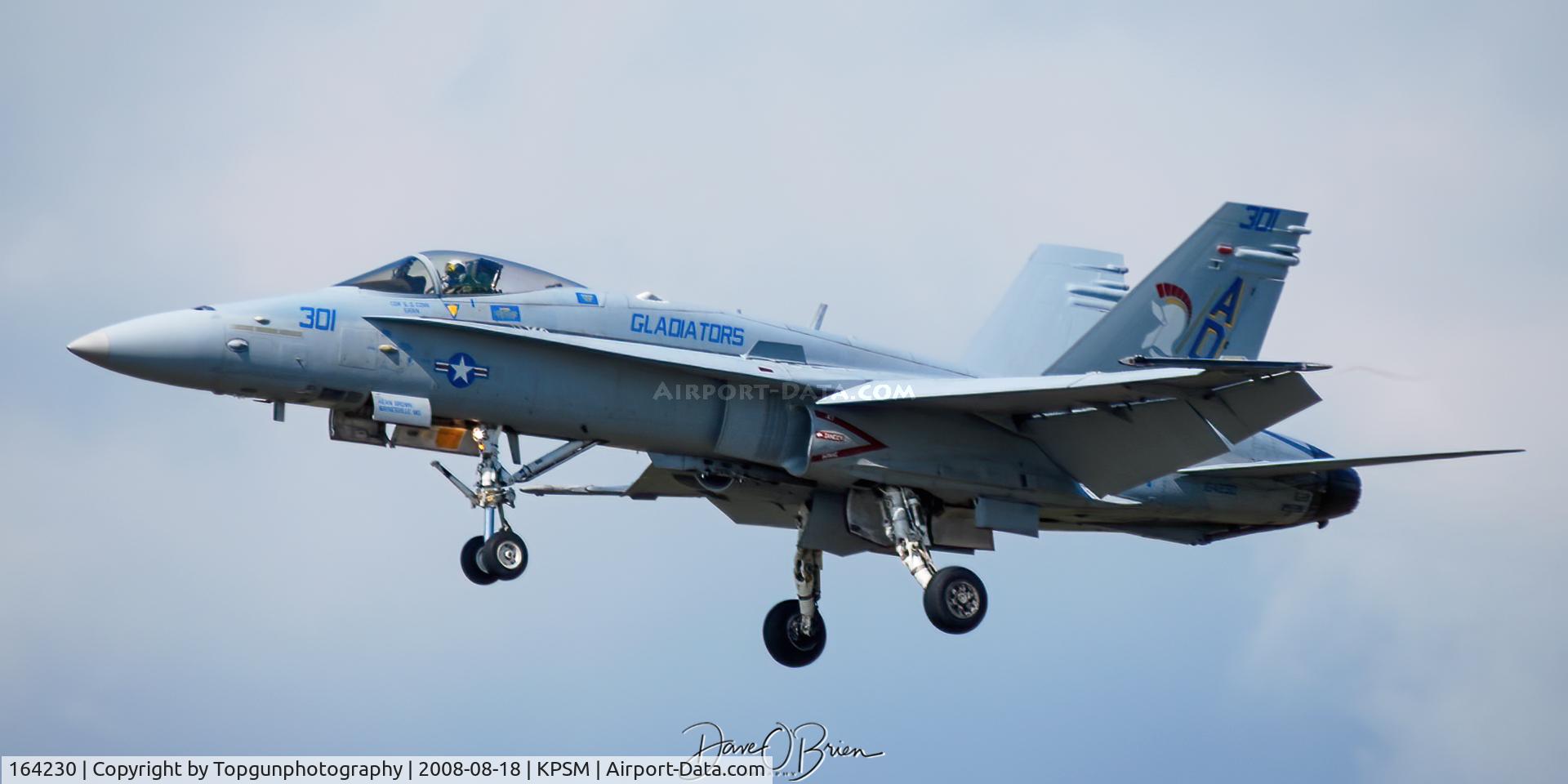 164230, 1991 McDonnell Douglas F/A-18C Hornet C/N 0993/C217, F-18 Legacy Demo arriving