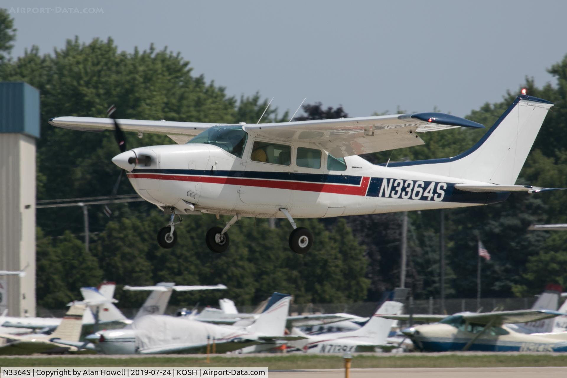 N3364S, 1969 Cessna 210J Centurion C/N 21059164, At AirVenture 2019 (holding off for the dot...)