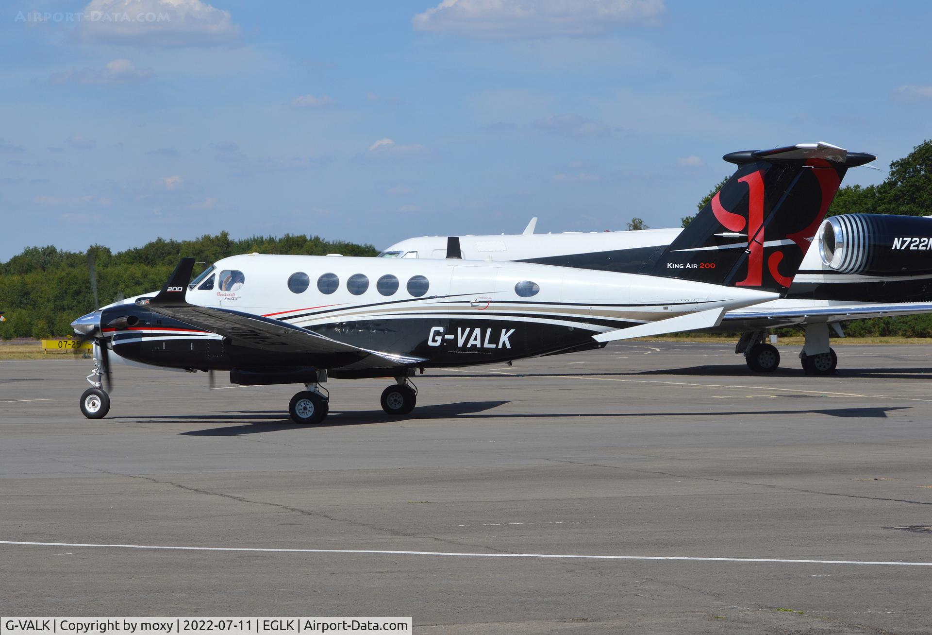 G-VALK, 1980 Beech 200 Super King Air C/N BB-684, Beech 200 Super King Air at Blackbushe. Ex N13CZ