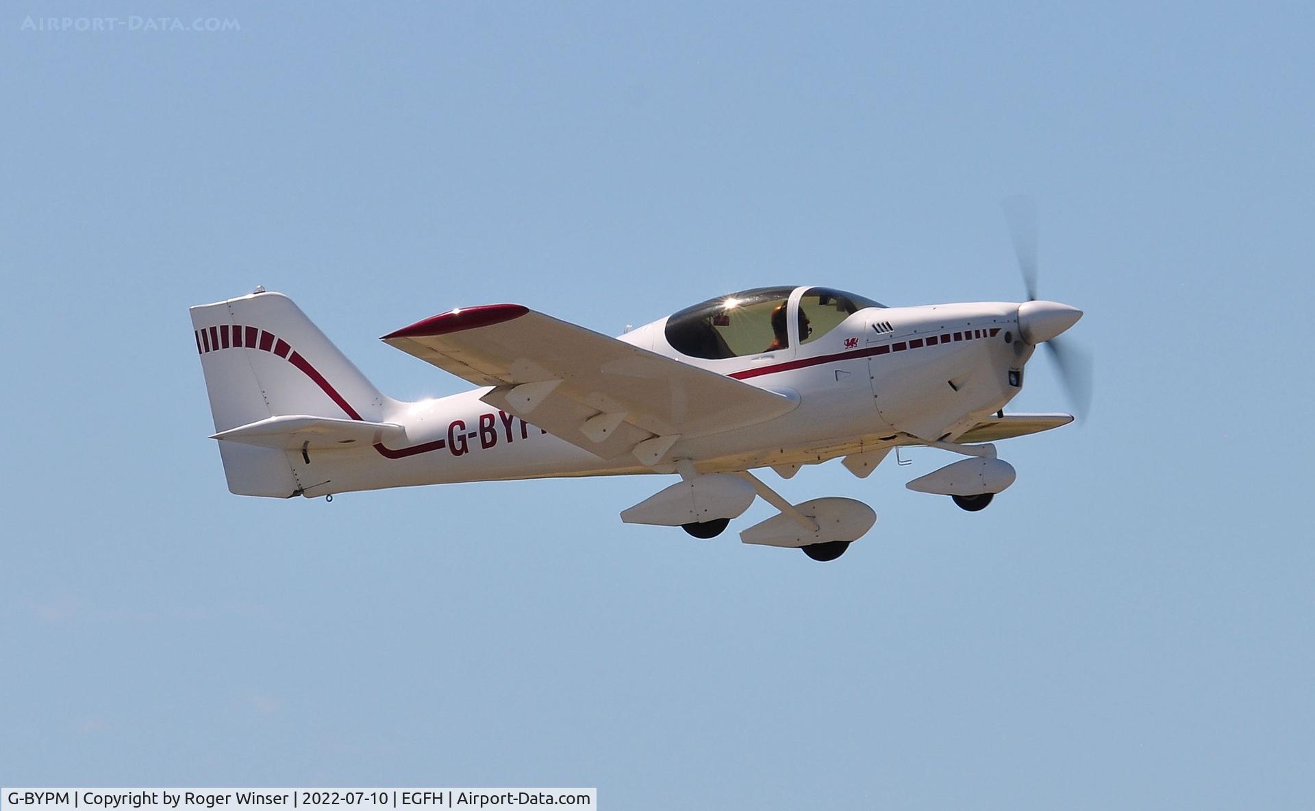 G-BYPM, 1999 Europa XS Tri-Gear C/N PFA 247-13418, Visiting Europa XS departing Runway 04.