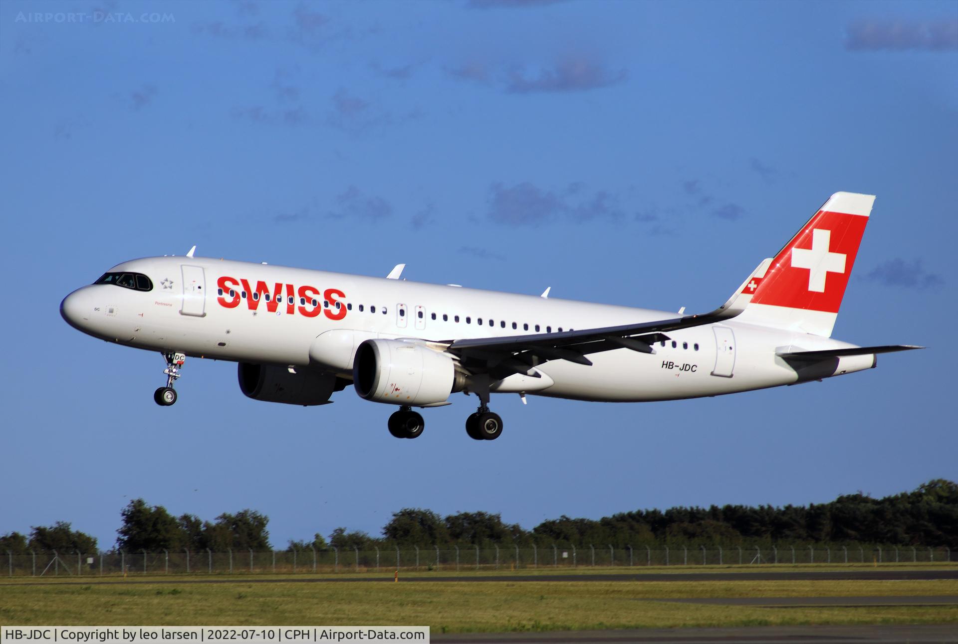 HB-JDC, 2020 Airbus A320-271N C/N 10242, Copenhagen 10.7.2022