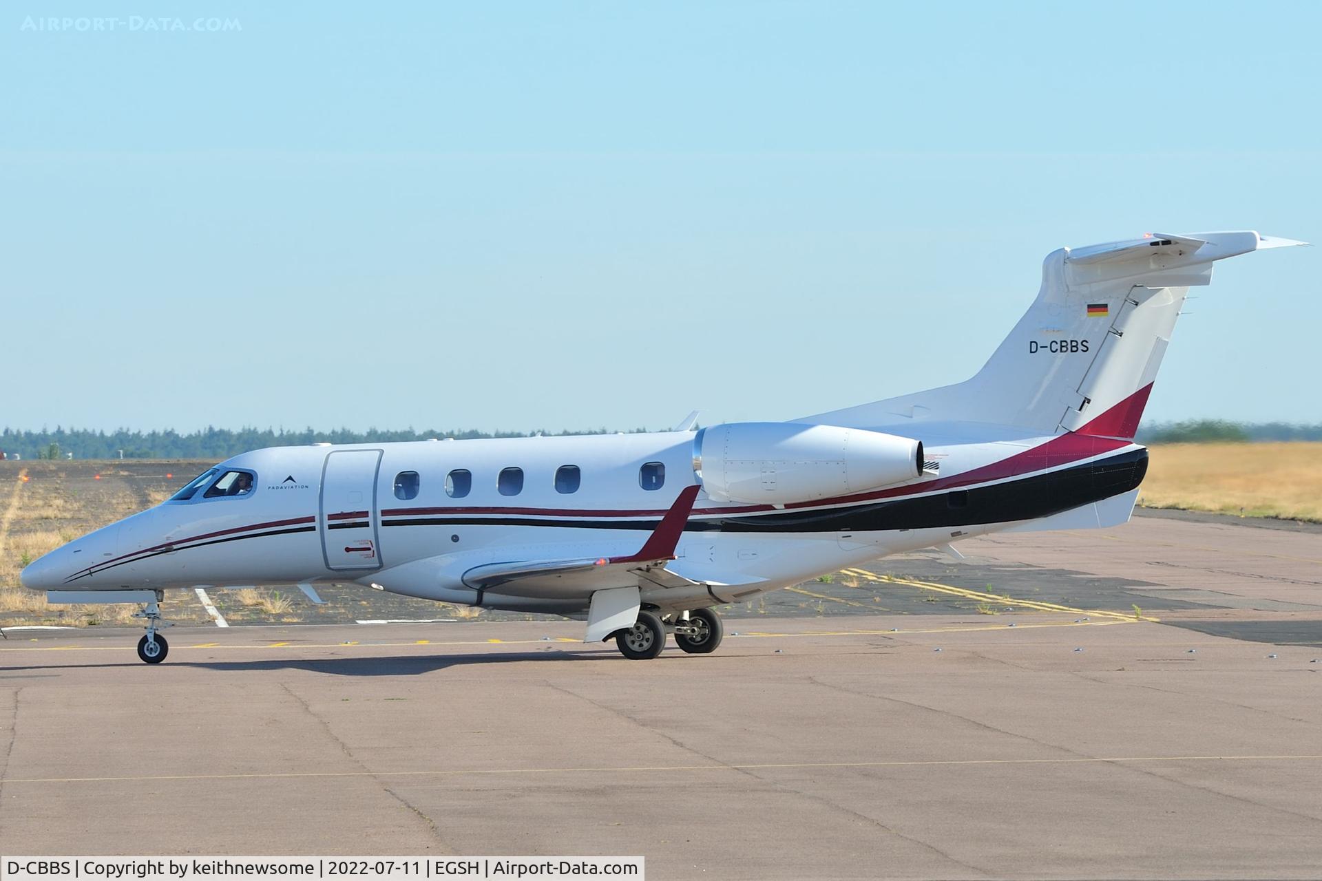 D-CBBS, 2016 Embraer EMB-505 Phenom 300 C/N 50500343, Arriving at Norwich from Nice, France.