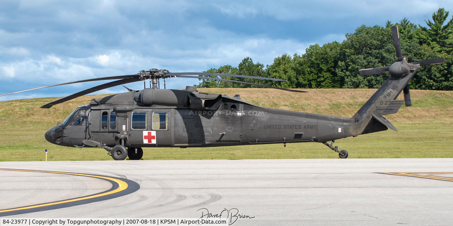 84-23977, 1985 Sikorsky UH-60A Black Hawk C/N 70814, Rescue Helo on standby