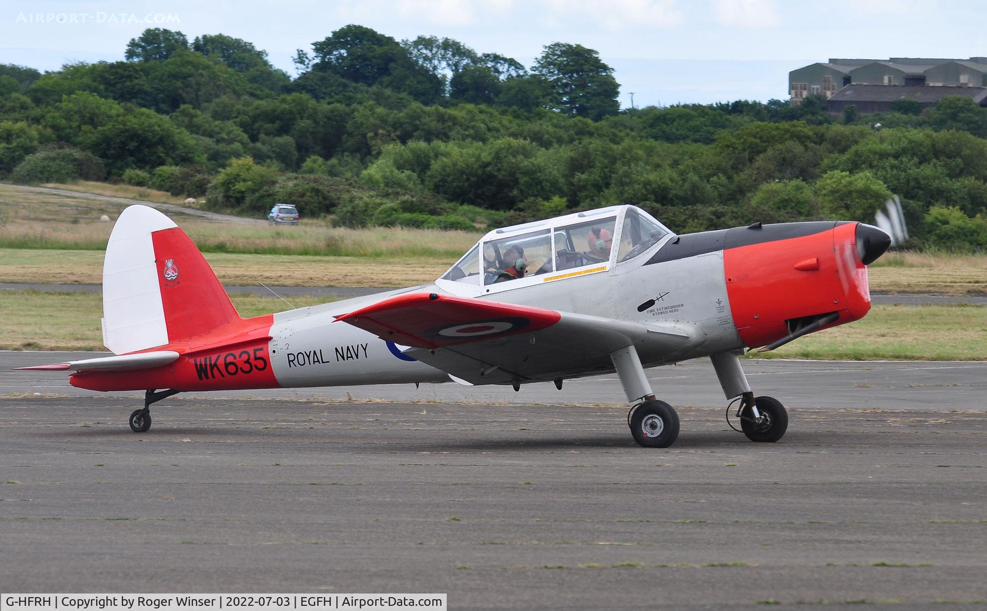 G-HFRH, 1952 De Havilland DHC-1 Chipmunk T.10 C/N C1/0650, Visiting Chipmunk. Ex-Royal Navy WK635.