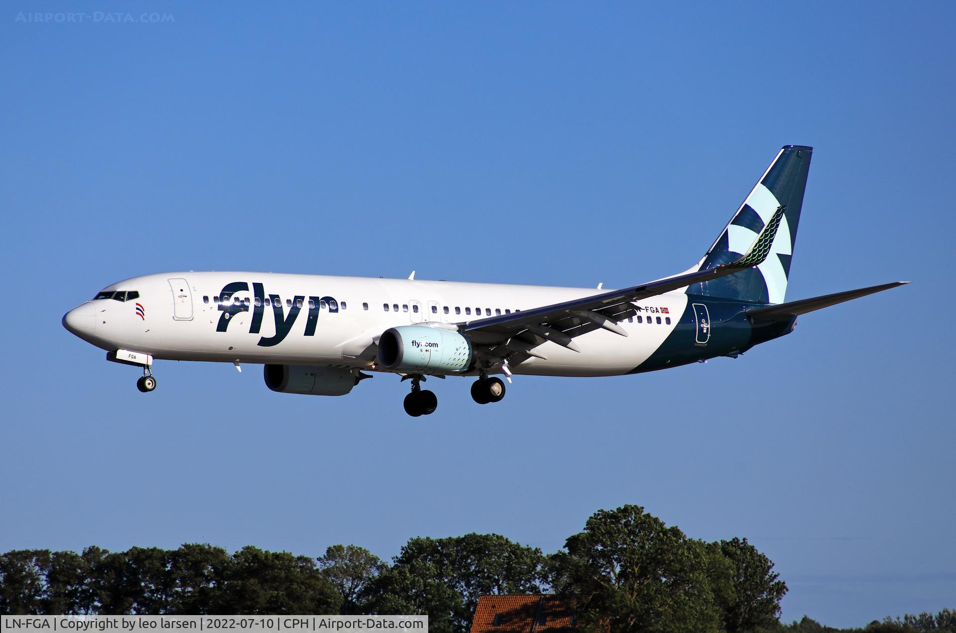 LN-FGA, 2012 Boeing 737-82R C/N 40014, Copenhagen 10.7.2022