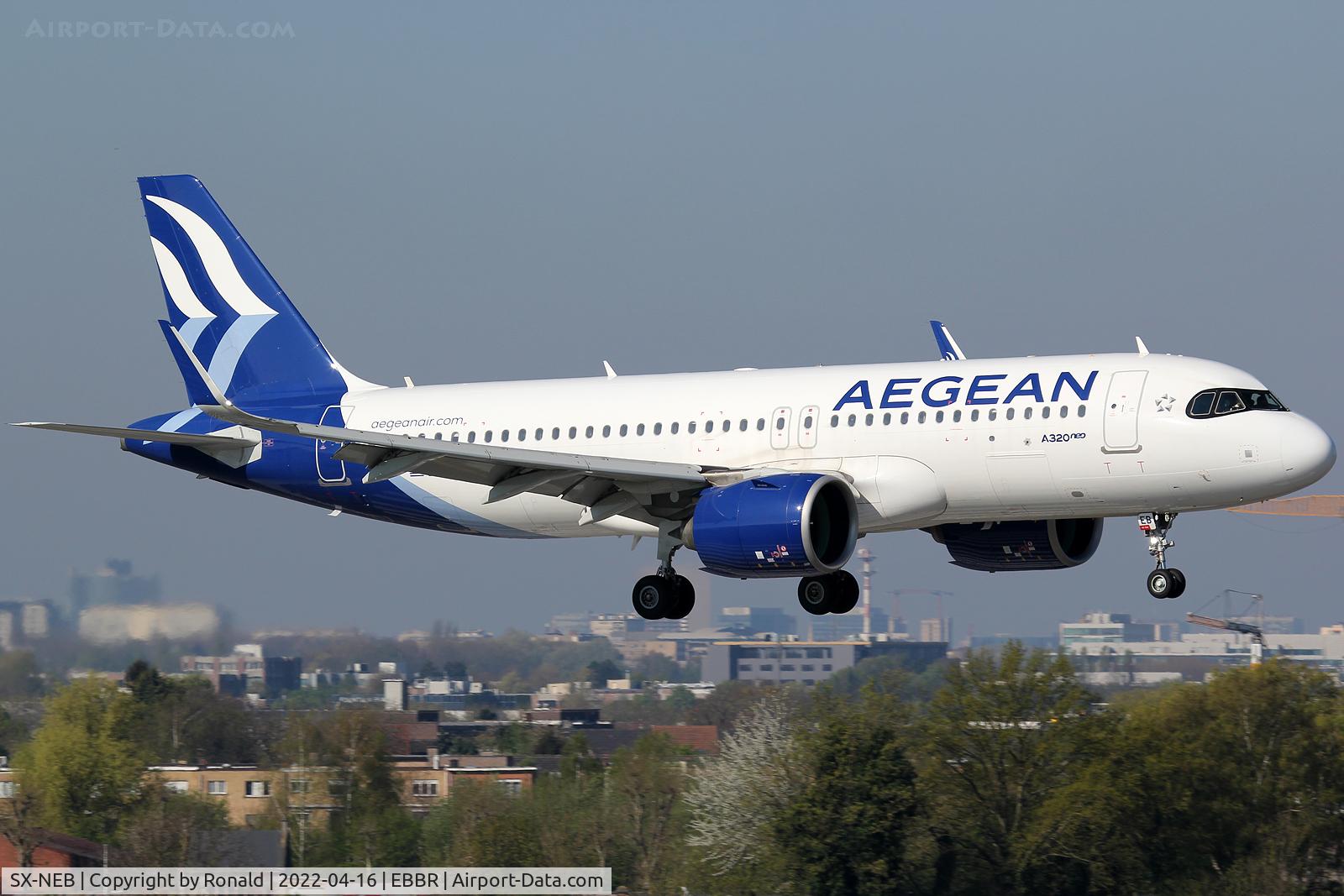SX-NEB, 2020 Airbus A320-271N C/N 9514, at bru