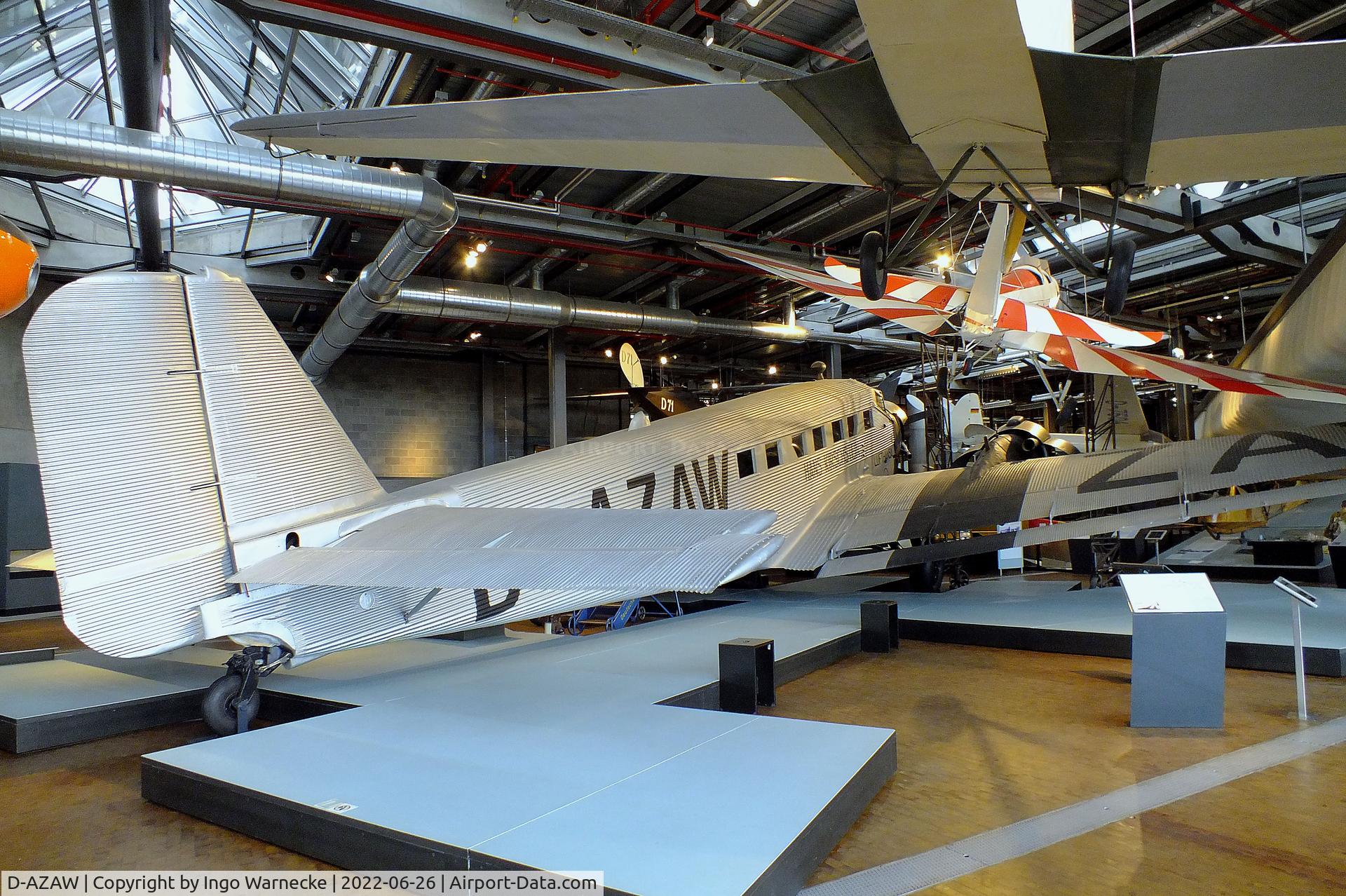 D-AZAW, Junkers Ju-52/3mte C/N 7220, Junkers Ju 52/3mte at the Deutsches-Technikmuseum (DTM), Berlin