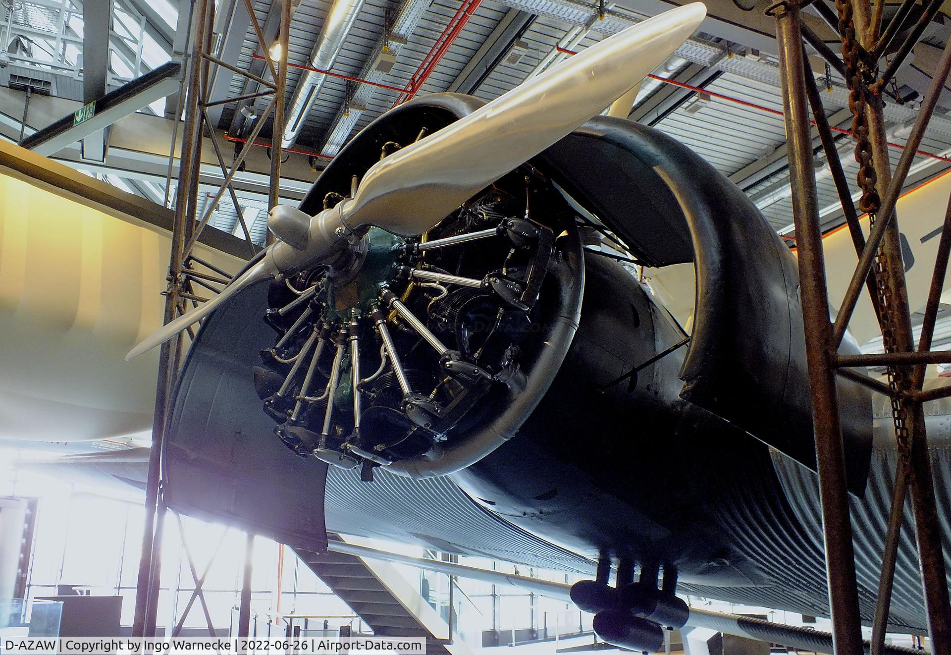 D-AZAW, Junkers Ju-52/3mte C/N 7220, Junkers Ju 52/3mte at the Deutsches-Technikmuseum (DTM), Berlin