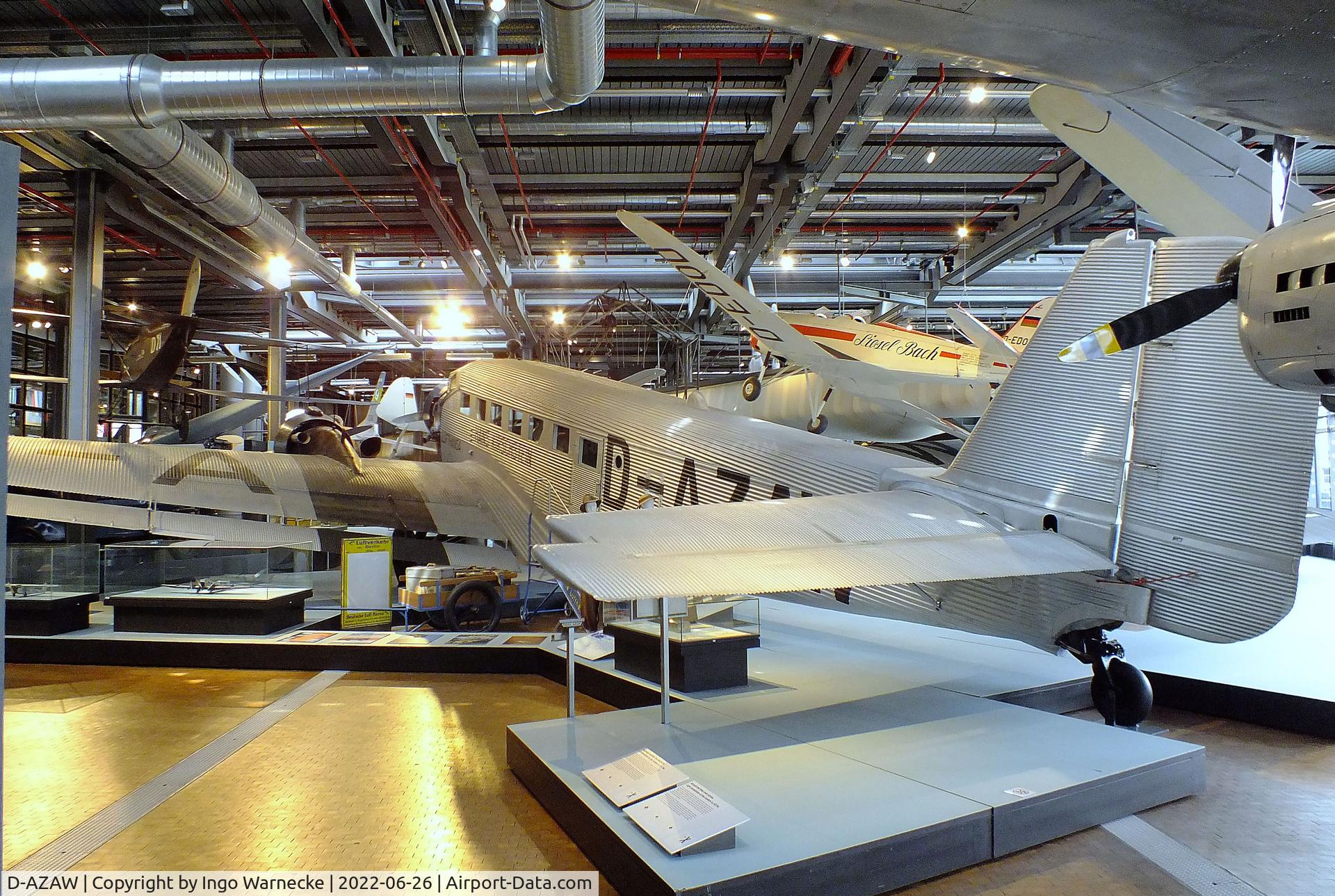 D-AZAW, Junkers Ju-52/3mte C/N 7220, Junkers Ju 52/3mte at the Deutsches-Technikmuseum (DTM), Berlin