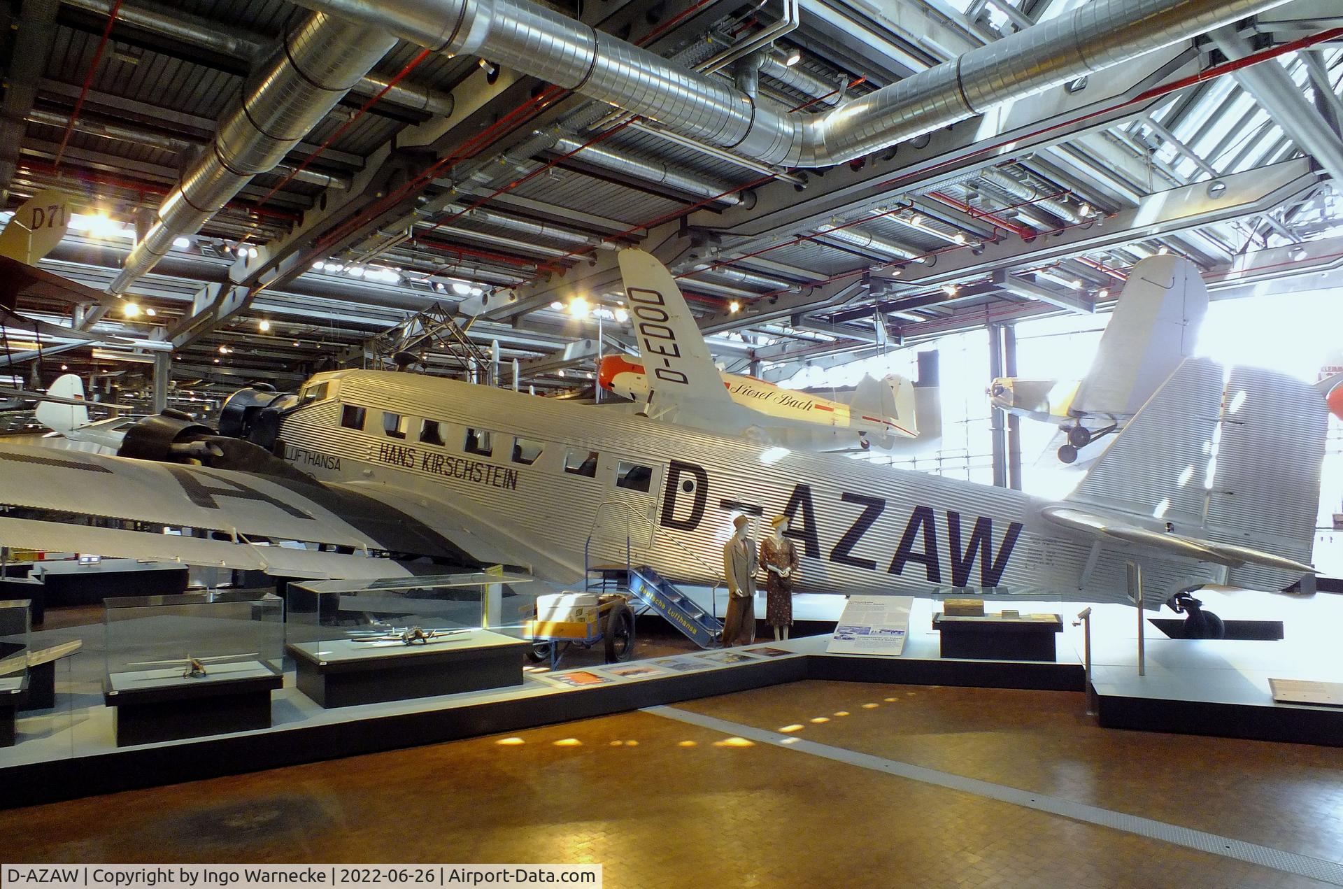 D-AZAW, Junkers Ju-52/3mte C/N 7220, Junkers Ju 52/3mte at the Deutsches-Technikmuseum (DTM), Berlin