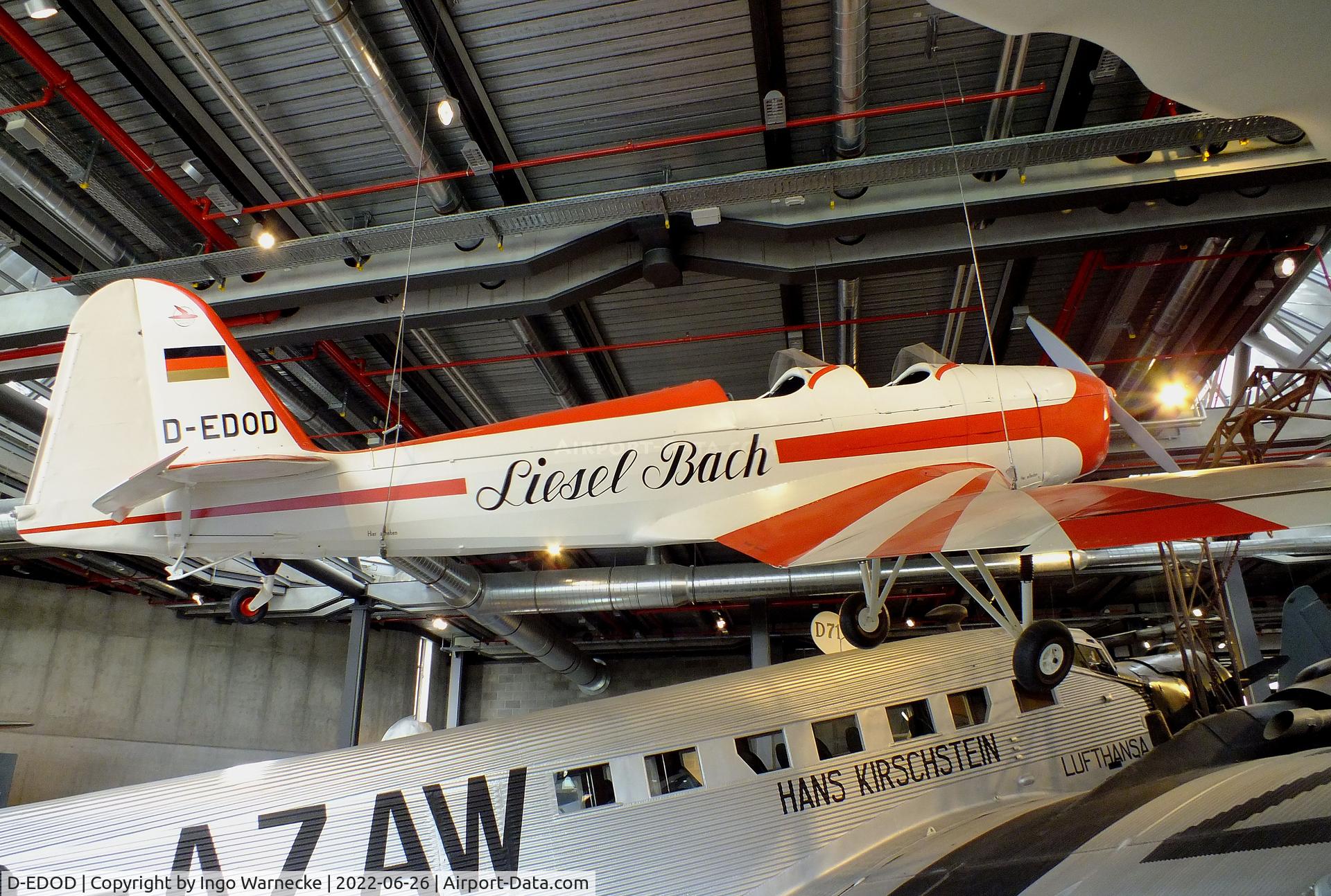 D-EDOD, 1940 Klemm KI-35D C/N 1917, Klemm Kl 35D at the Deutsches-Technikmuseum (DTM), Berlin