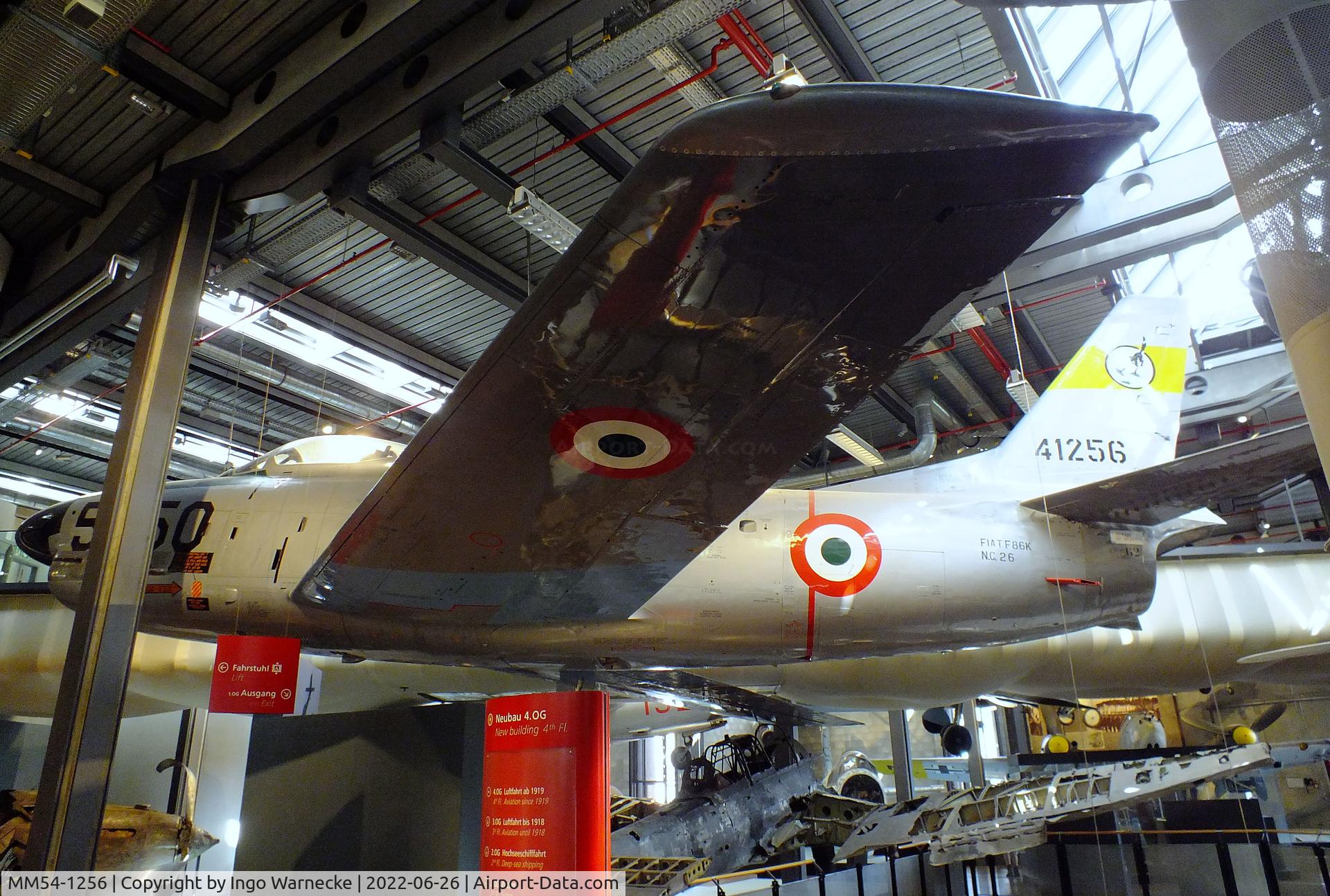 MM54-1256, North American (Fiat) F-86K Sabre C/N 213-26, North American (FIAT) F-86K Sabre at the Deutsches-Technikmuseum (DTM), Berlin