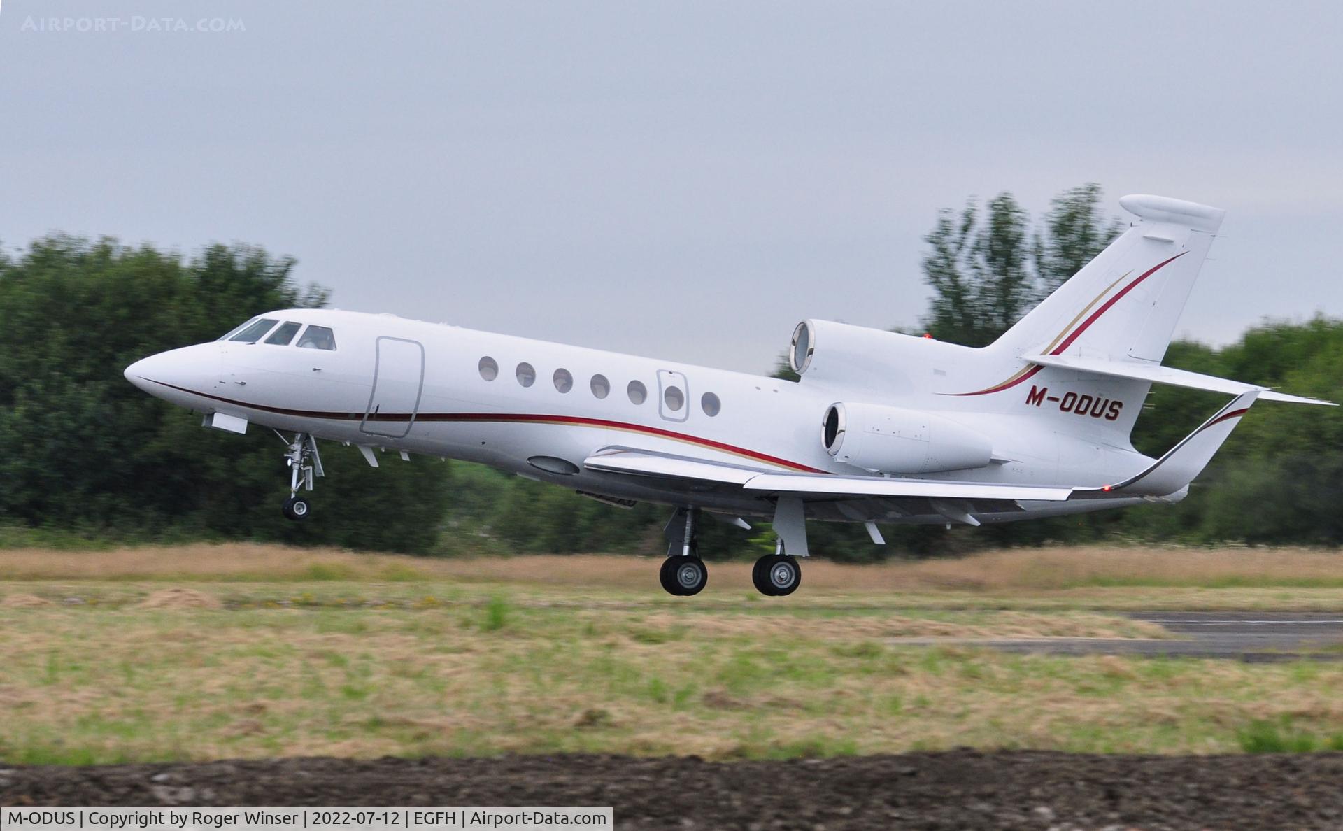 M-ODUS, 2000 Dassault Falcon 50EX C/N 286, Visiting bizjet departing to Cannes.