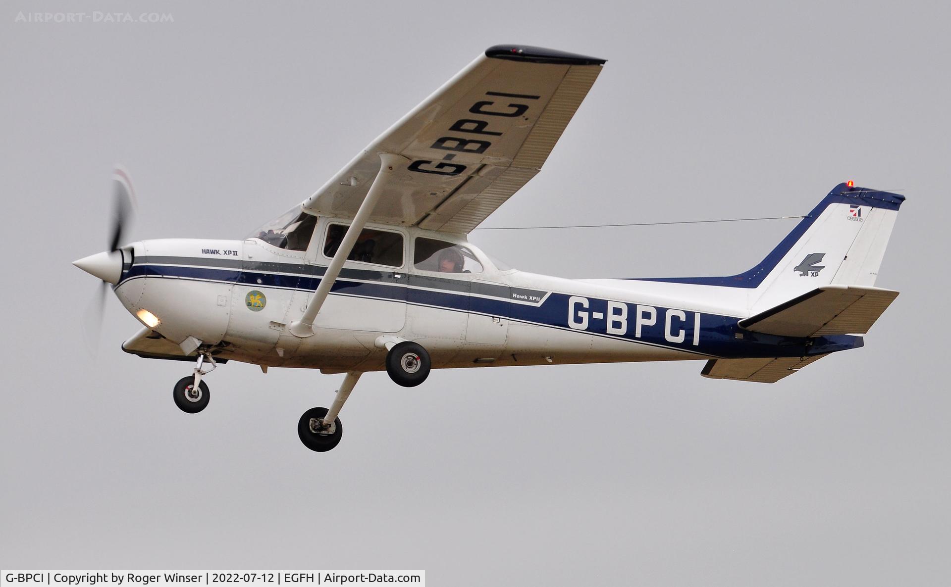 G-BPCI, 1977 Cessna R172K Hawk XP Hawk XP C/N R172-2360, Visiting Hawk XP II departing Runway 22.
